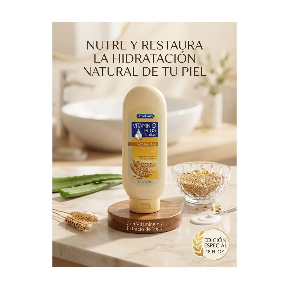 Locion corporal -crema- nutritiva con vitamina E XtraCare (532 ml / 18 oz) - Thumbnail 4