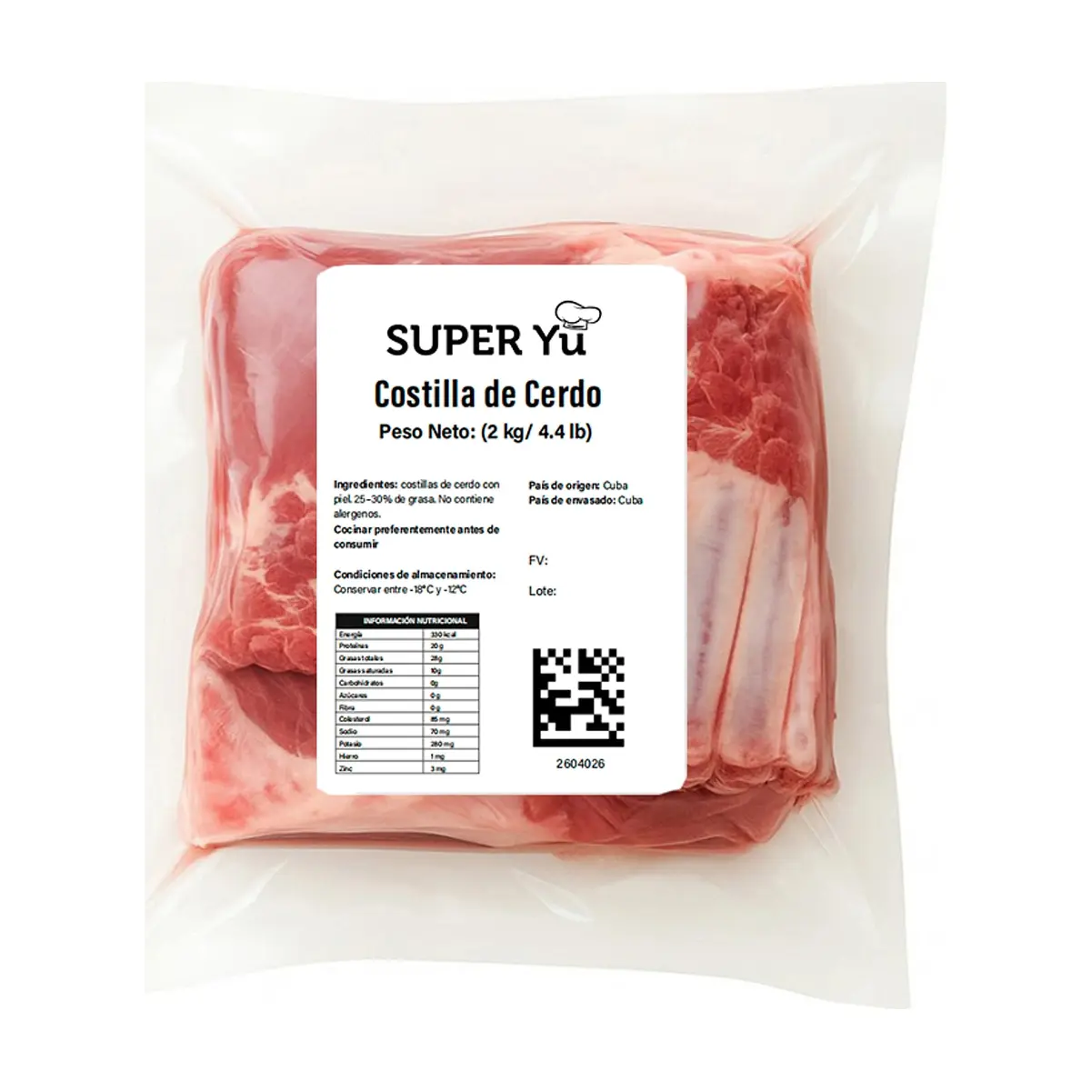 Costilla de cerdo Super Yu (2 kg / 4.4 lb) - Miniatura 2