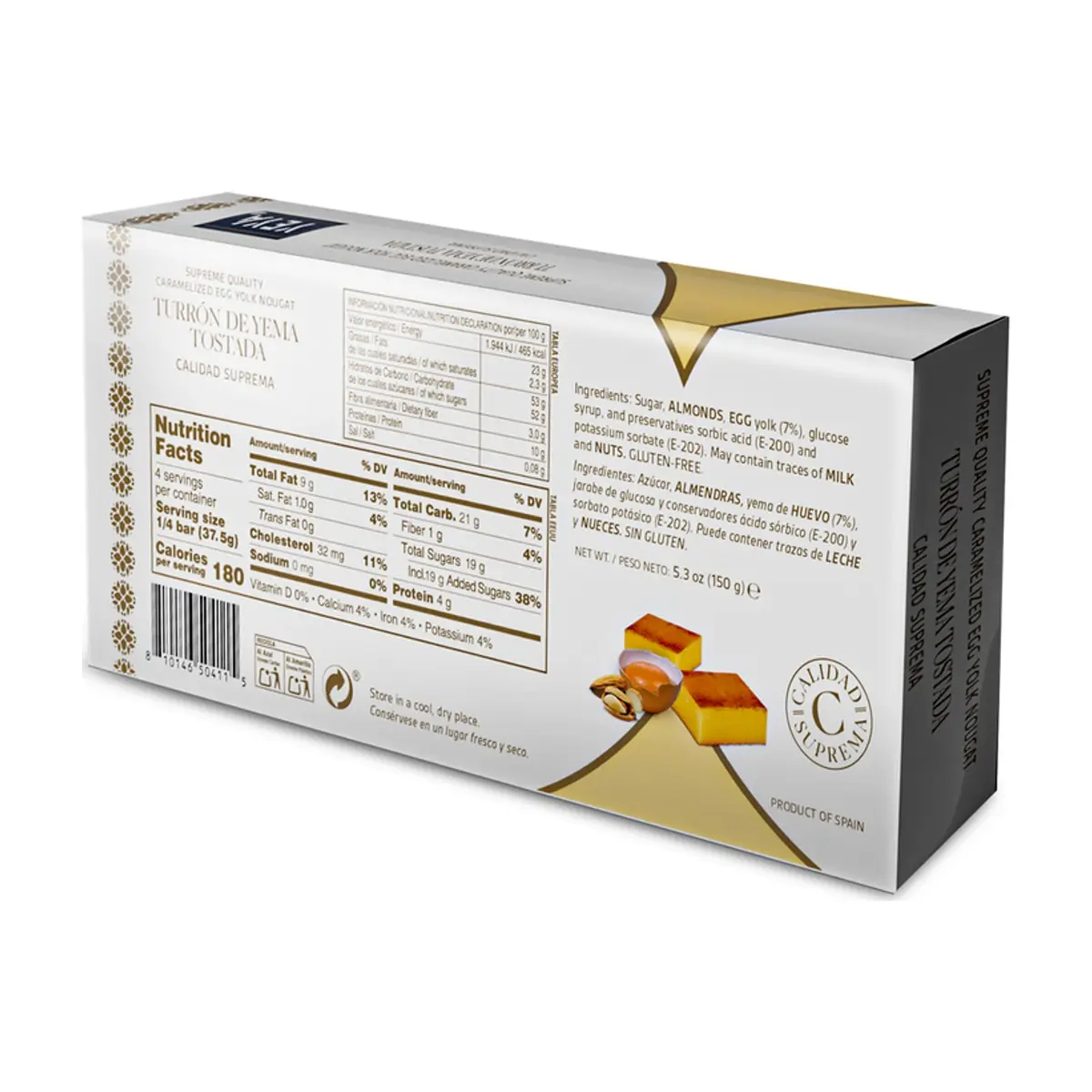 Turrón de Yema Tostada Calidad Suprema YEYA (150 g / 5.3 oz) - Thumbnail 3