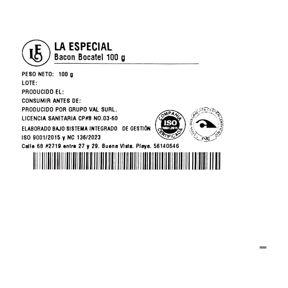 Bacon Bocatel La Especial (100 g / 3.5 oz) - Miniatura 2