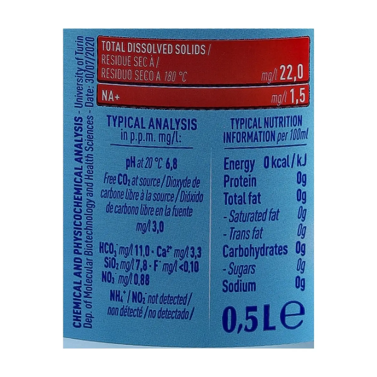 Agua mineral natural con gas Sant'Anna (6 x 500 ml) - Thumbnail 3