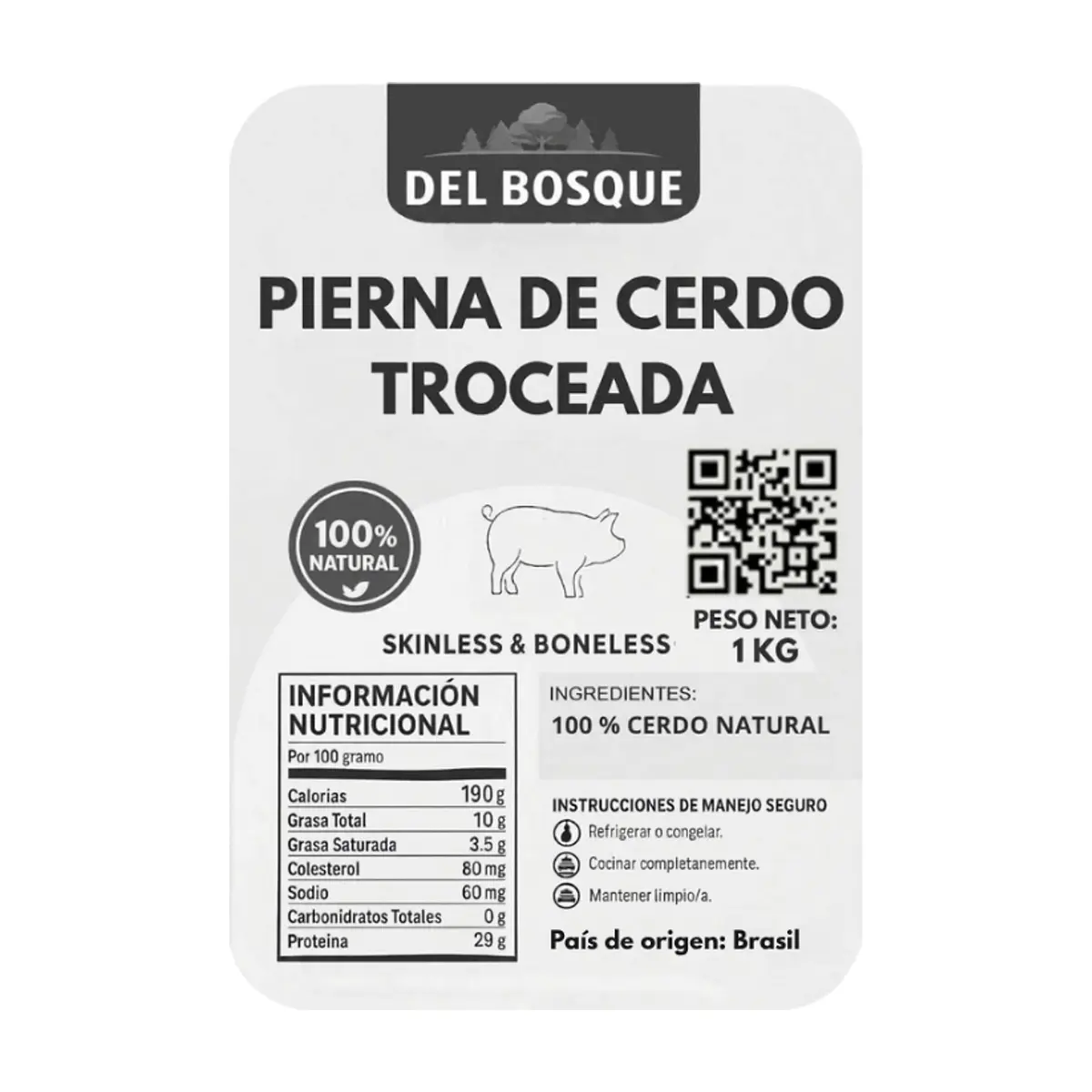 Pierna de cerdo troceada Del Bosque (1 kg / 2.2 lb) - Thumbnail 3