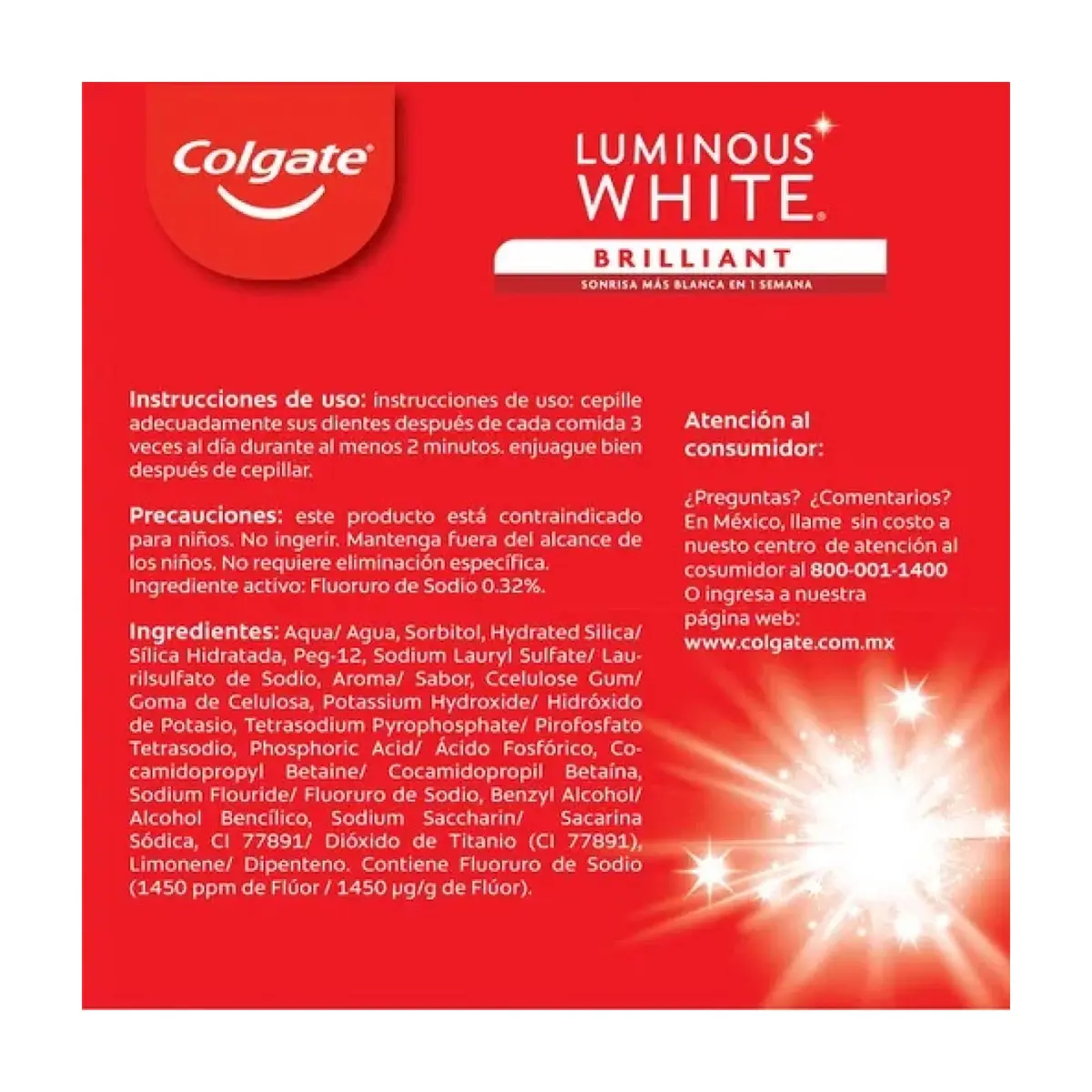 Pasta dental Luminous White Colgate (22 ml) - Thumbnail 2