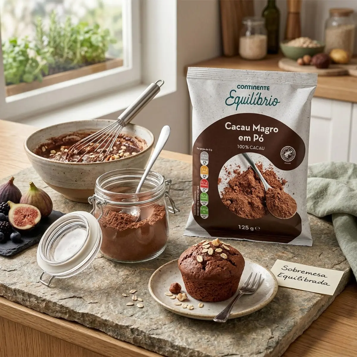 Cacao en polvo bajo en grasa Continente Equilíbrio (125 g / 4.41 oz) - Miniatura 3
