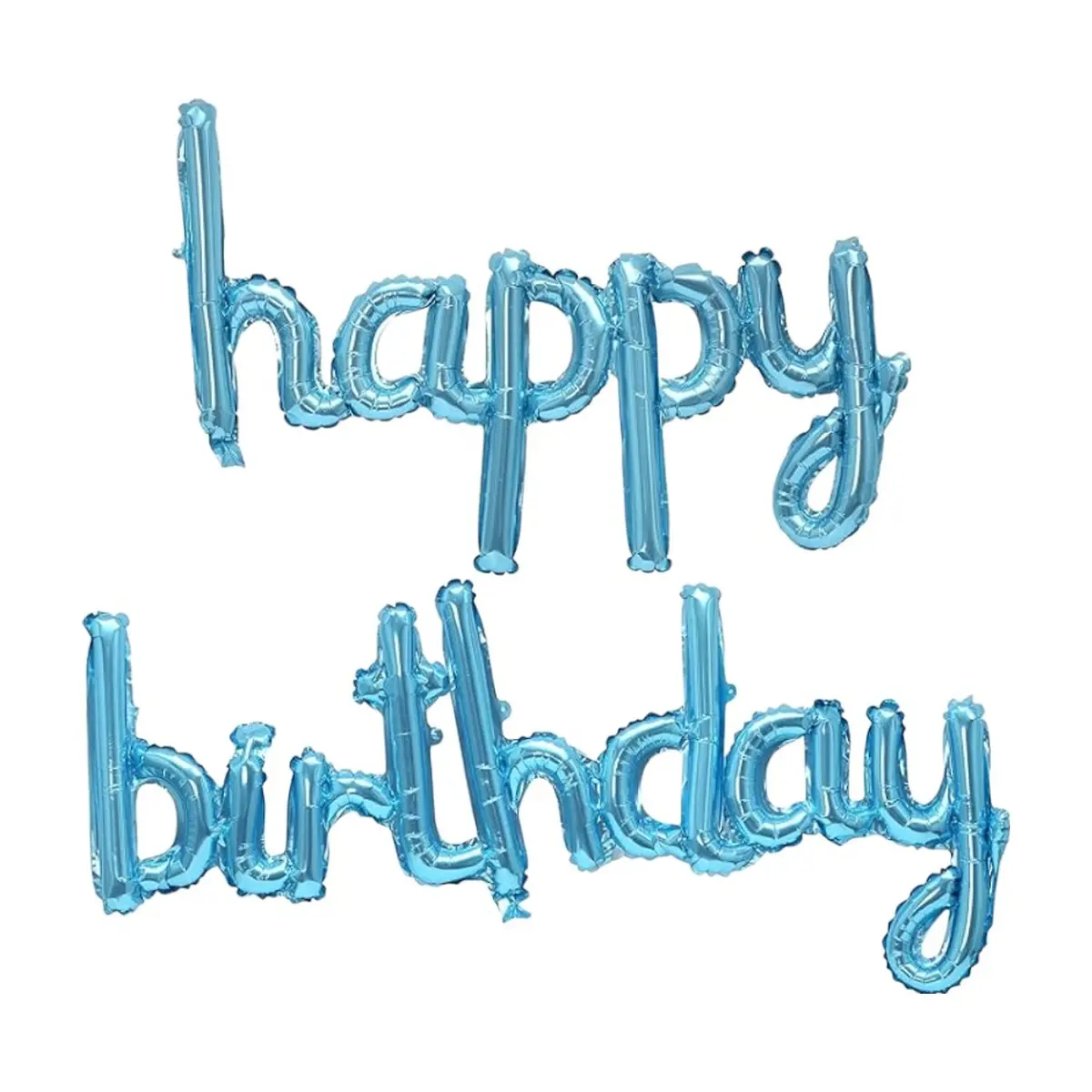Cartel metálico - Happy Birthday -color azul-16 pulgadas Balloon