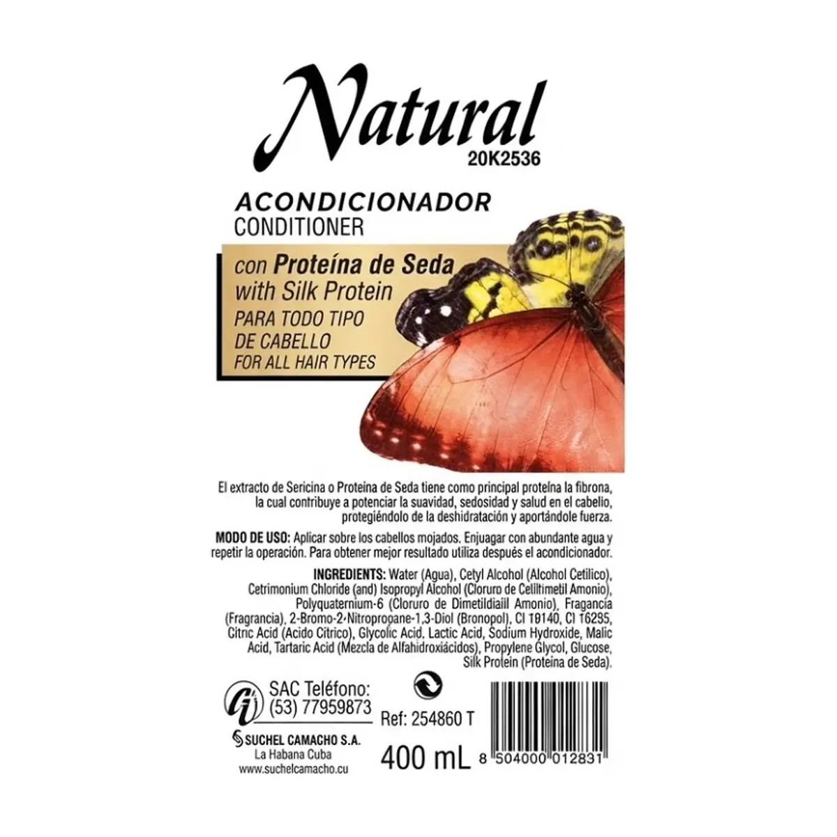 Juego de champú y acondicionador con extracto de proteína de seda para todos los cabellos S&C Natural - Thumbnail 2