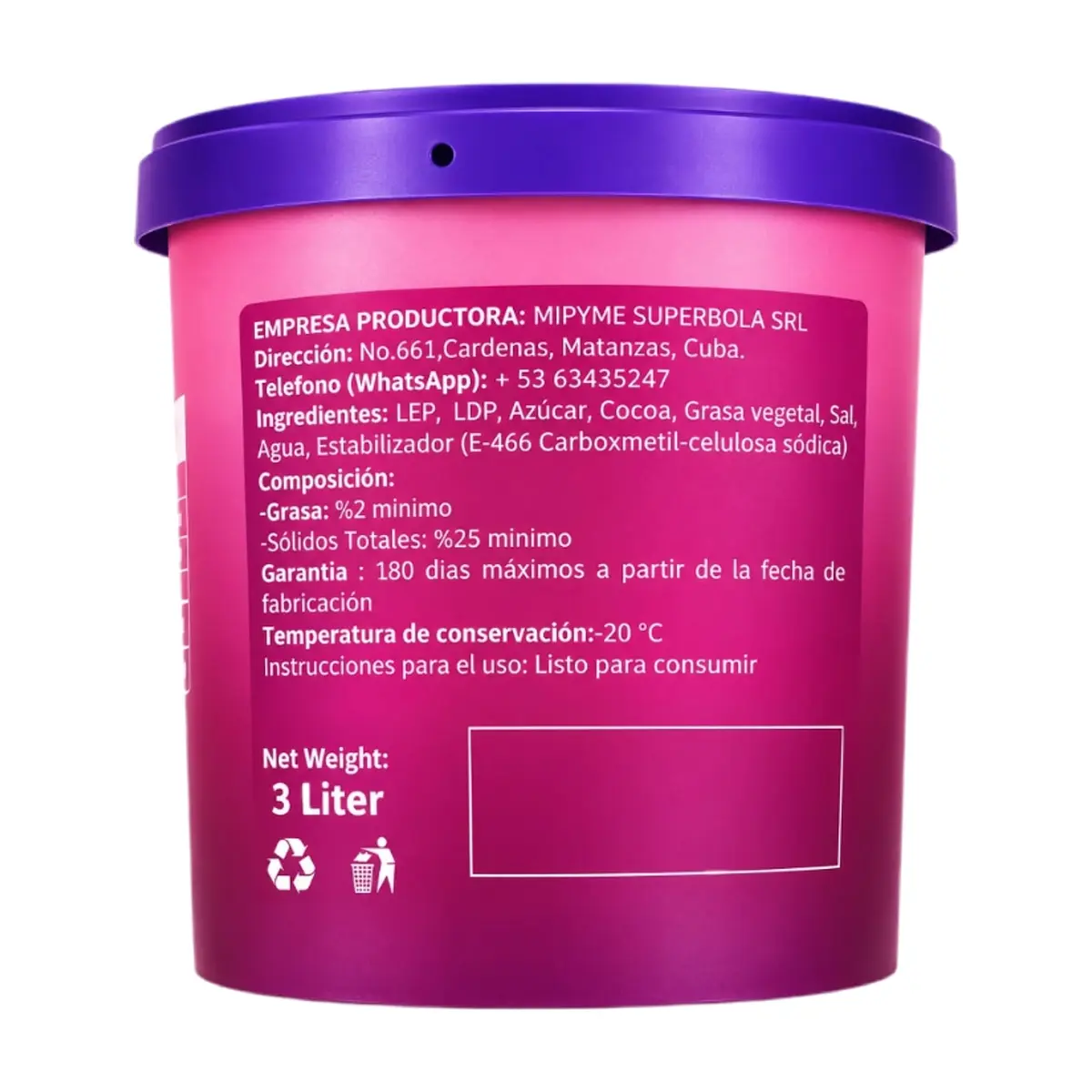 Helado de chocolate Gustatini (3 L) - Thumbnail 2