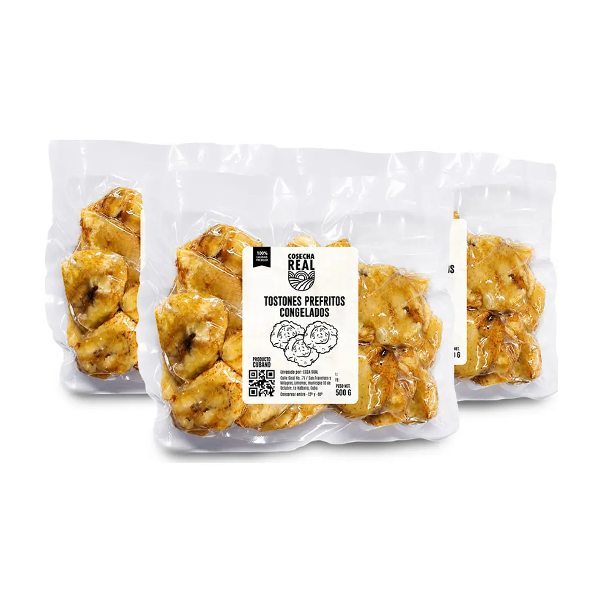 Tostones prefritos congelados Cosecha Real (3 x 500 g / 1.1 lb)