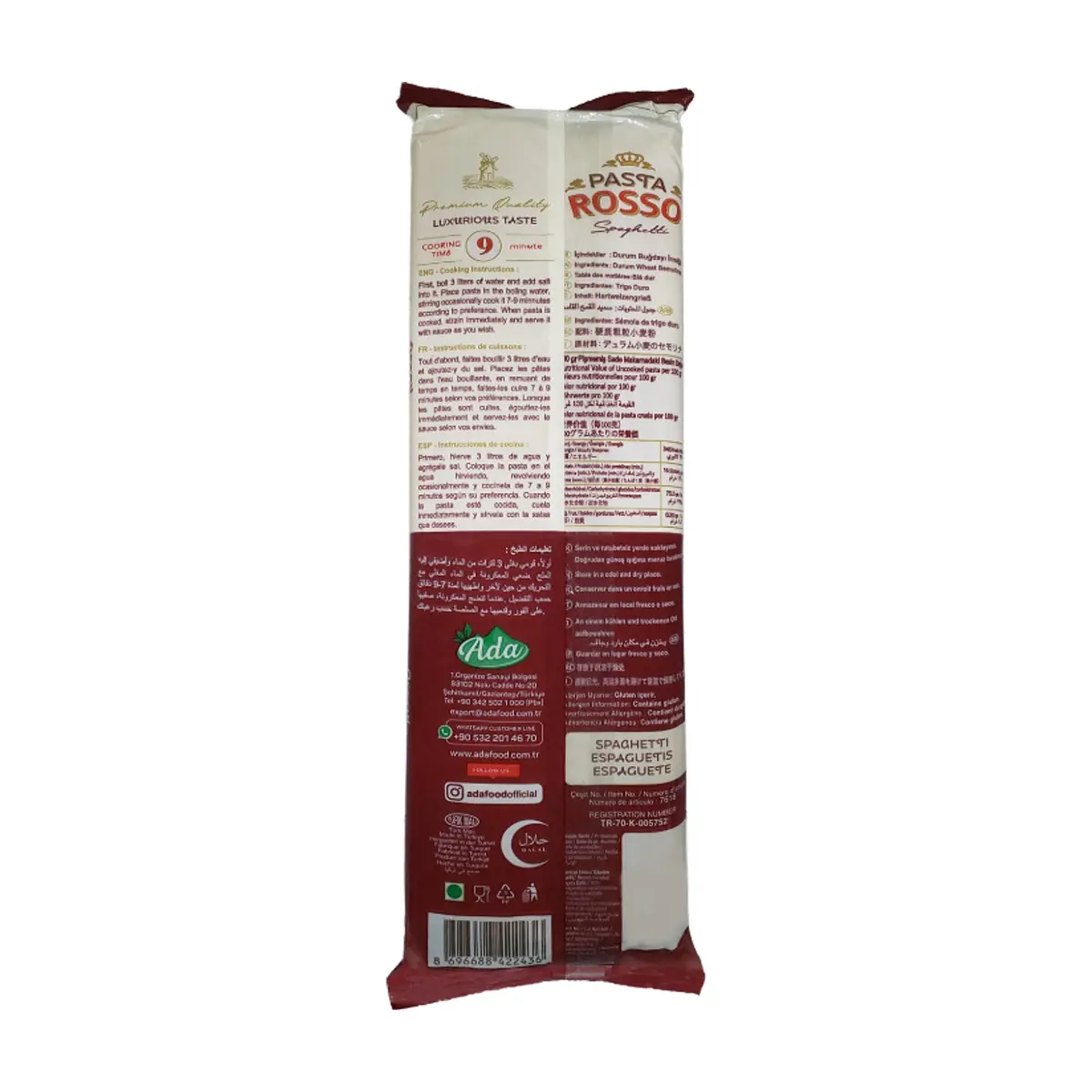 Espagueti Pasta Rosso (500 g / 1.1 lb) - Thumbnail 2