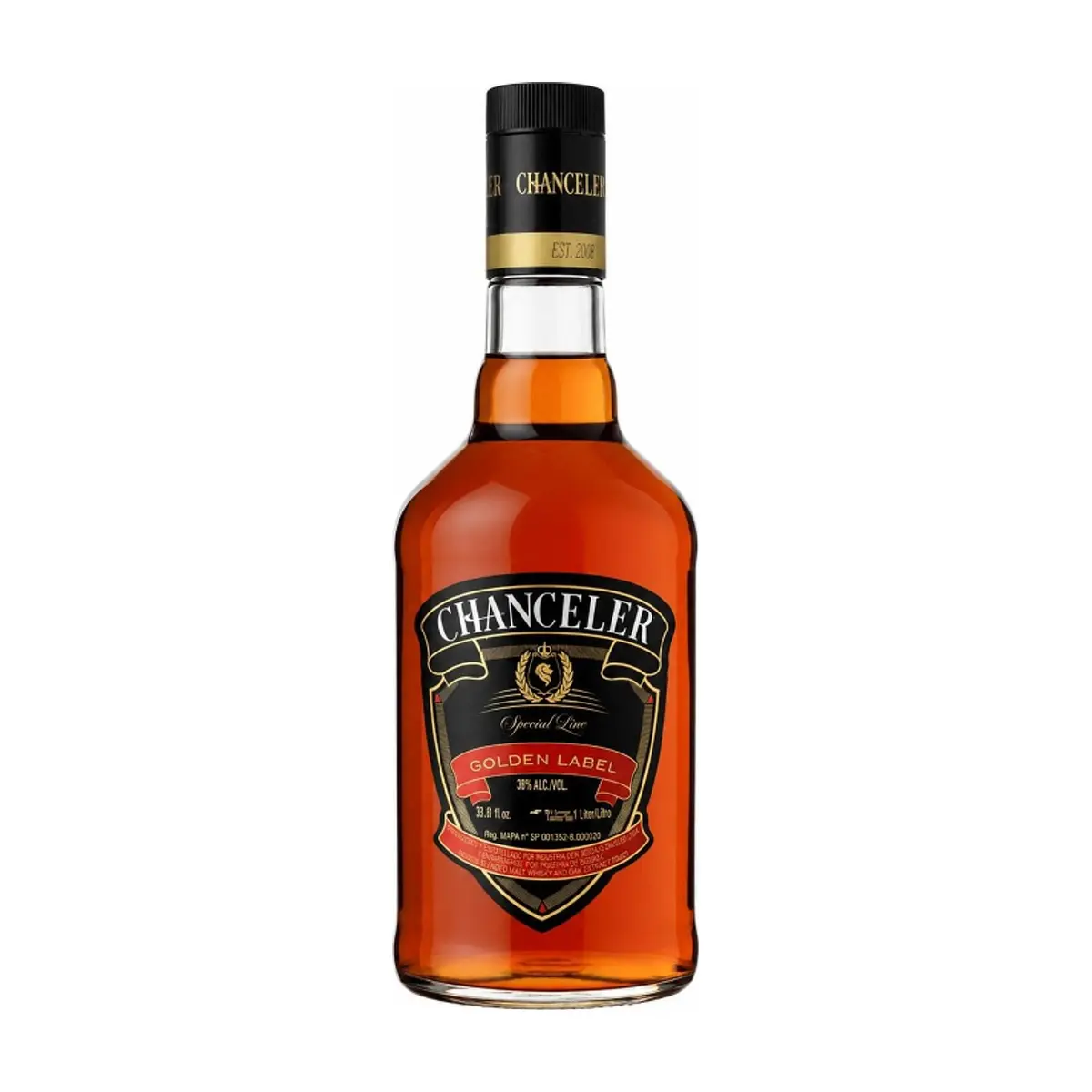 Whisky línea especial etiqueta dorada Chanceler (1 L / 33.81 fl.oz) - Imagen 1