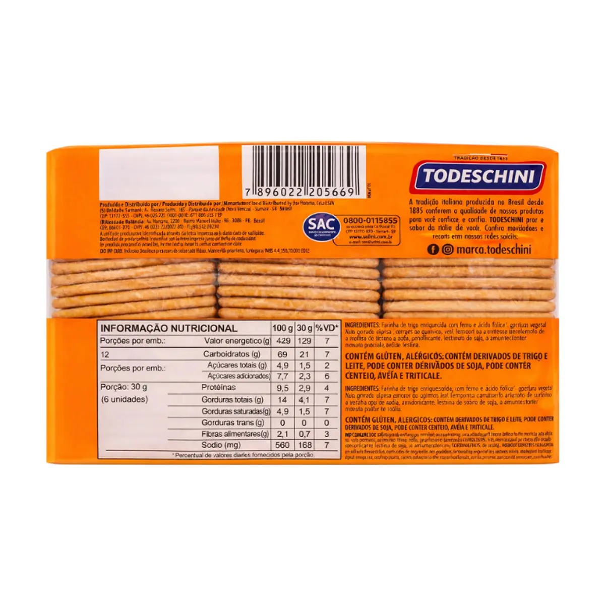 Galletas cream cracker Todeschini (360 g / 12.7 oz) - Thumbnail 2