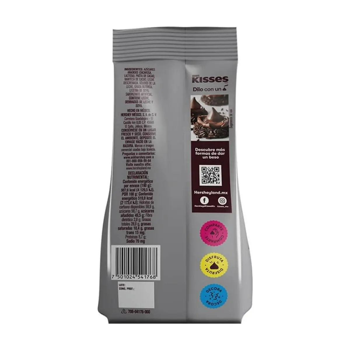 Chocolates con leche Kisses Hershey's (190 g / 6.7 oz) - Miniatura 2
