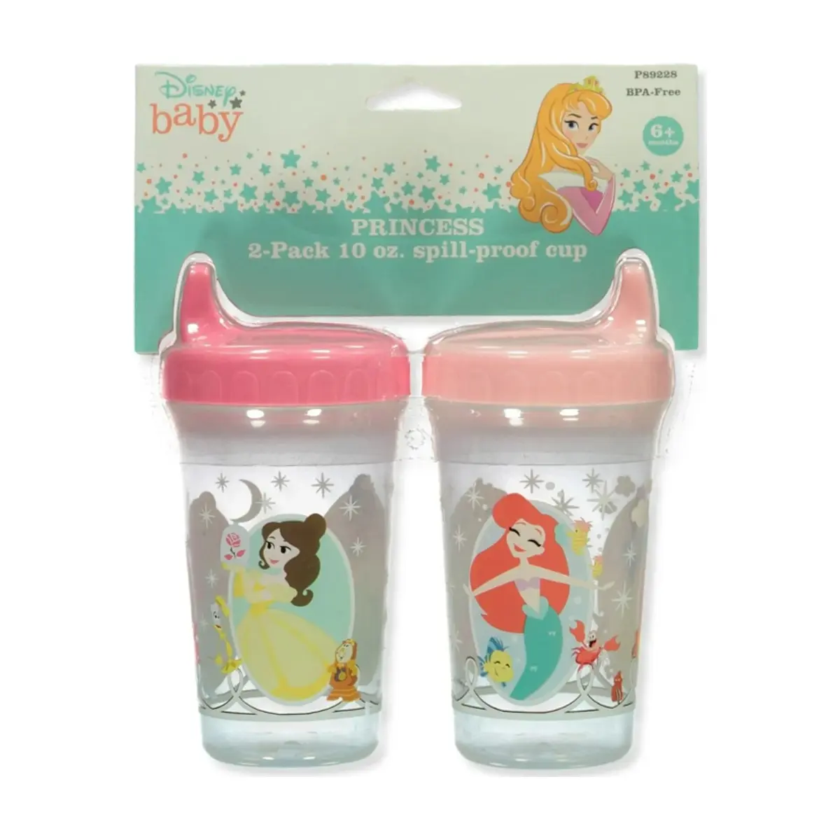 Set de 2 vasos a prueba de derrame para bebé Disney Baby (10 oz)