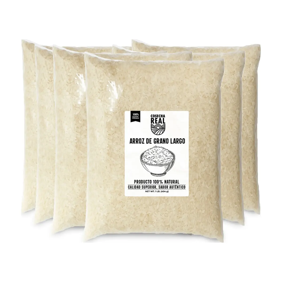 Arroz de grano largo Cosecha Real (6 x 454 g / 1 lb)