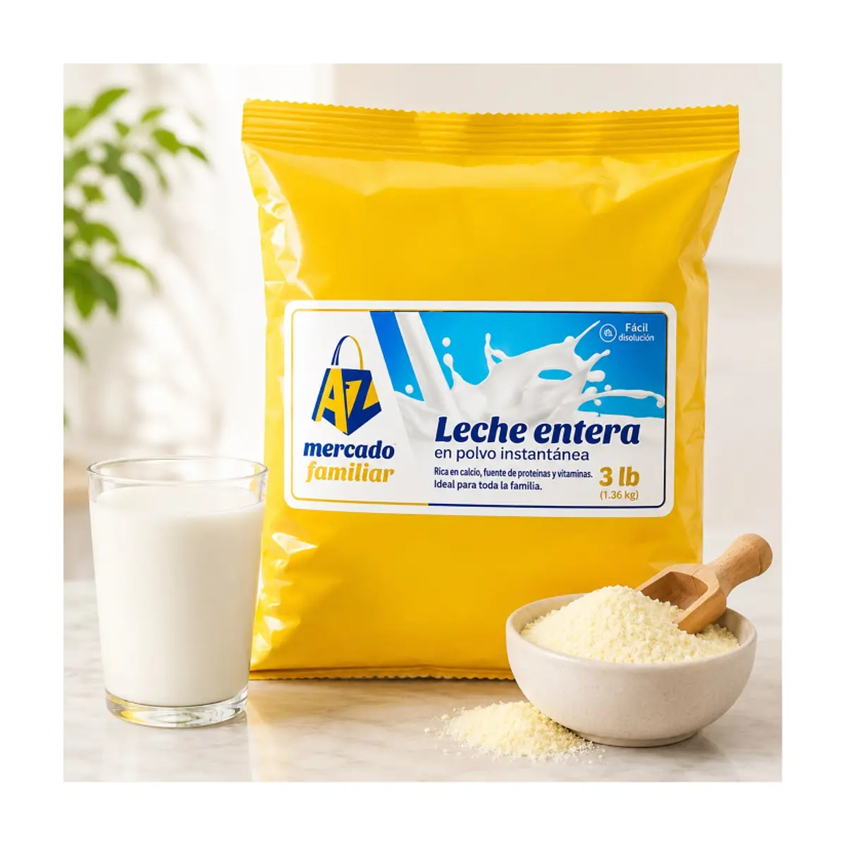 Leche entera AZ Mercado-Familiar (1.36 kg / 3 lb) - Thumbnail 5