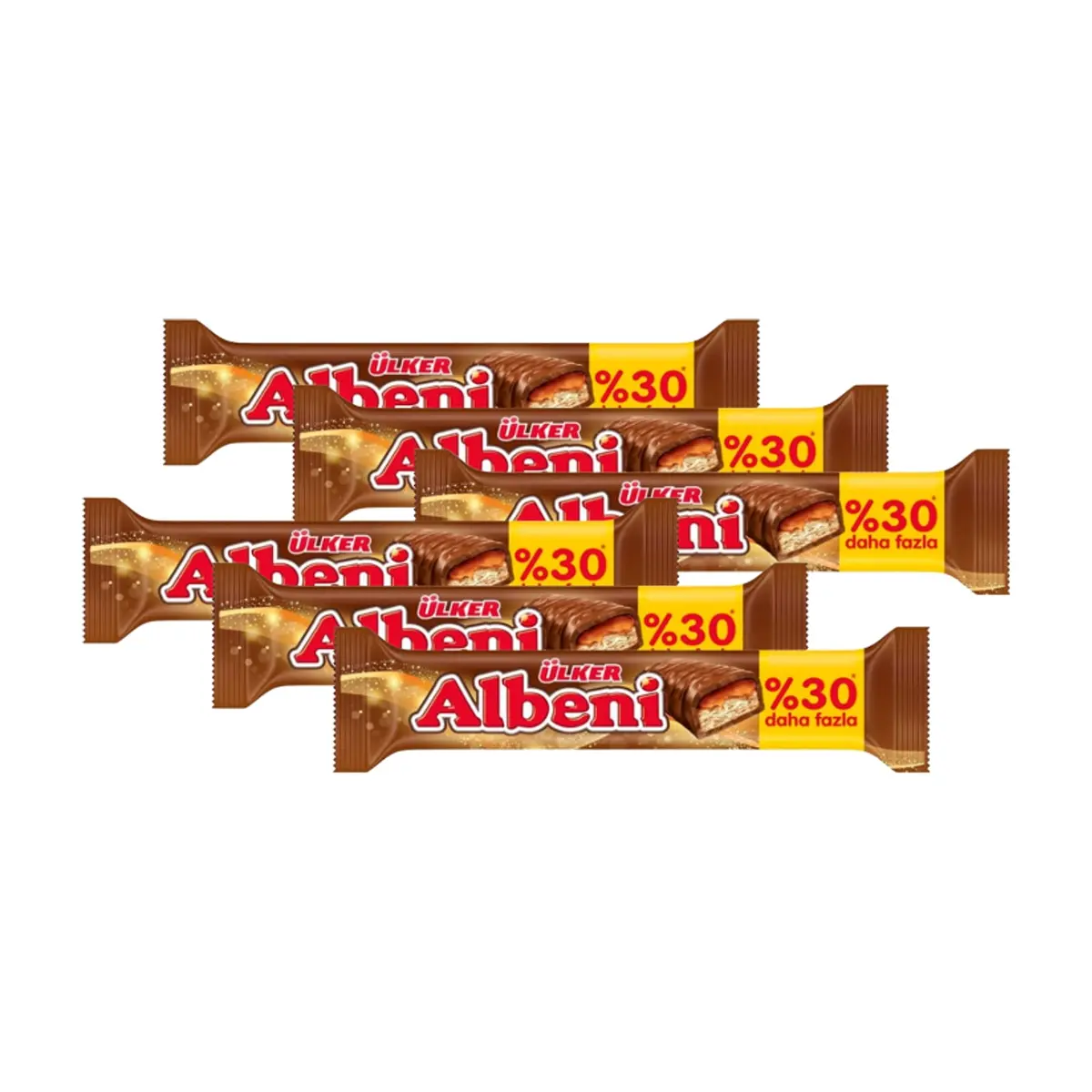 Barra de chocolate con caramelo Ülker Albeni ( 6 x 52 g / 1.83 oz)