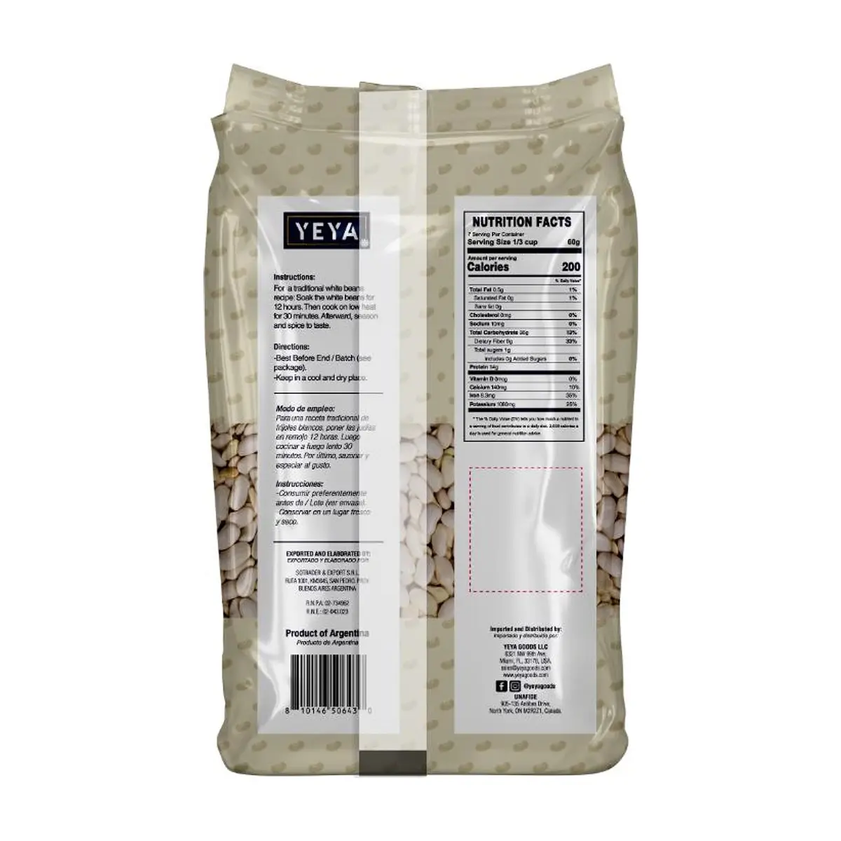 Judías blancas YEYA (454 g / 1 lb) - Thumbnail 3