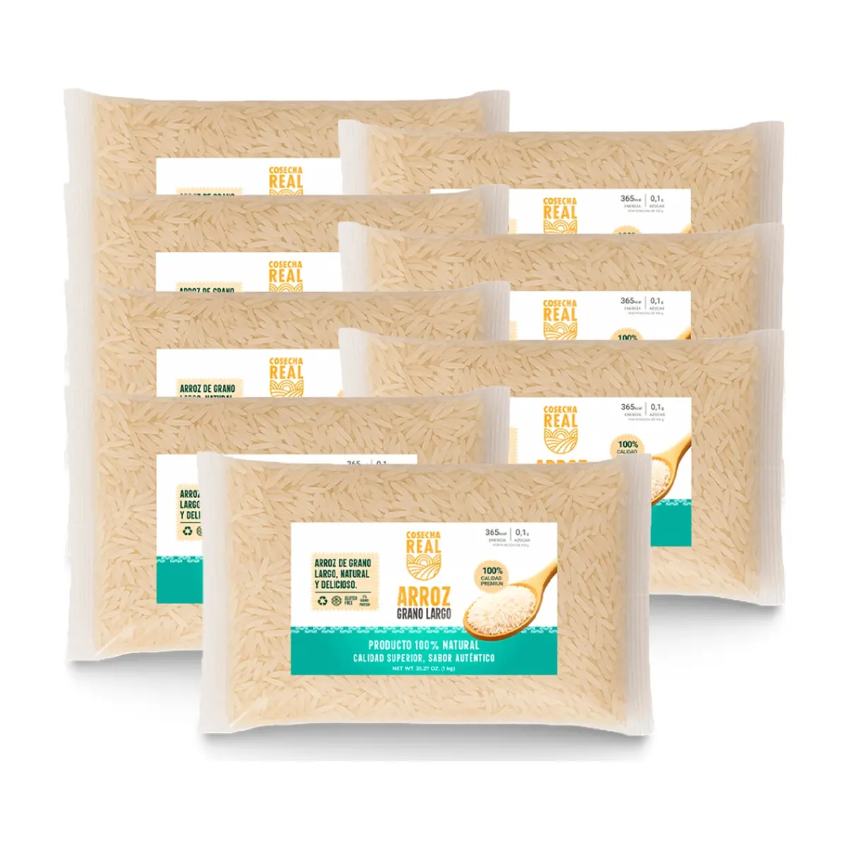 Arroz de grano largo Cosecha Real (8 x 1 kg / 2.2 lb)
