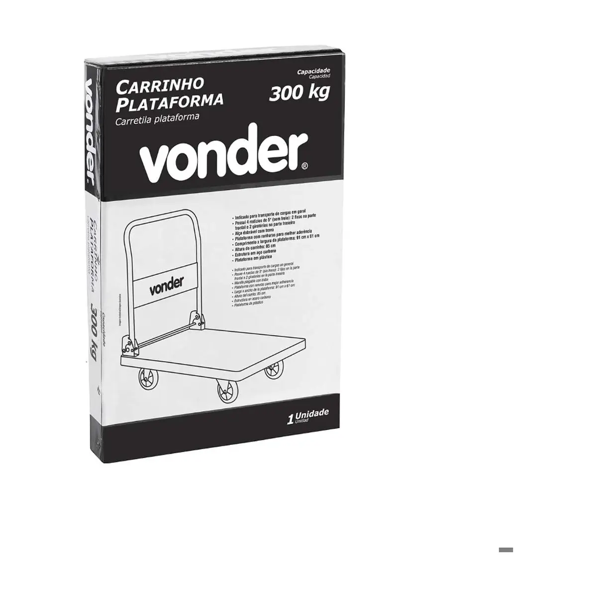 Carretilla plataforma 300 kg Vonder - Thumbnail 3
