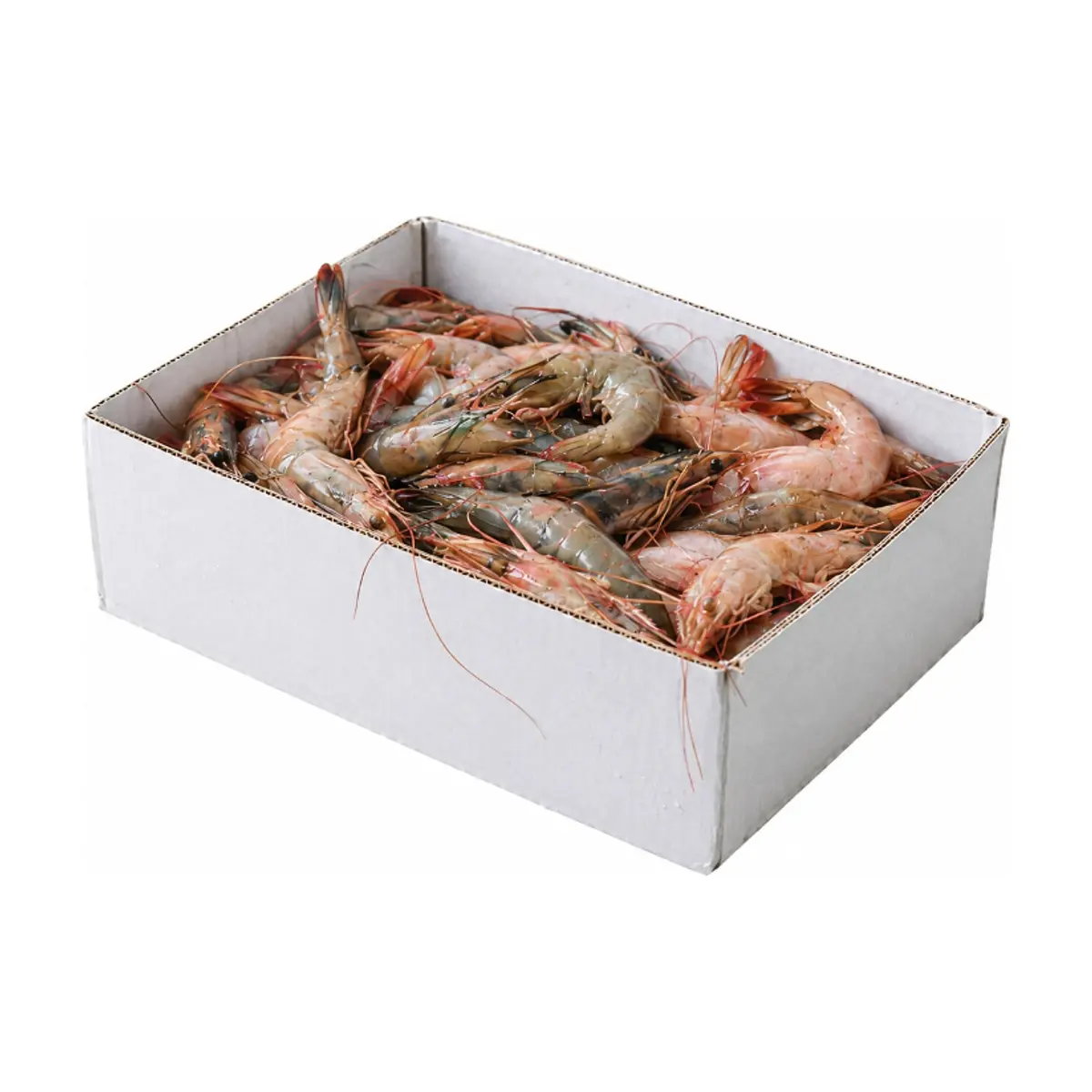 Caja de camarones enteros Pescaito (2 kg / 4.4 lb)