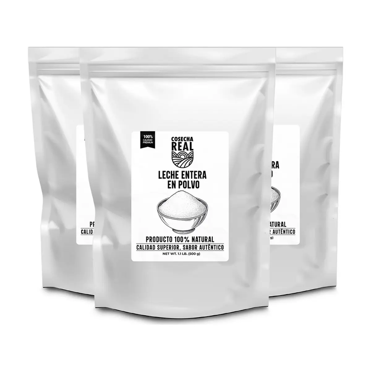 Leche entera en polvo Cosecha Real (3 x 500 g / 1.1 lb) - Miniatura 1