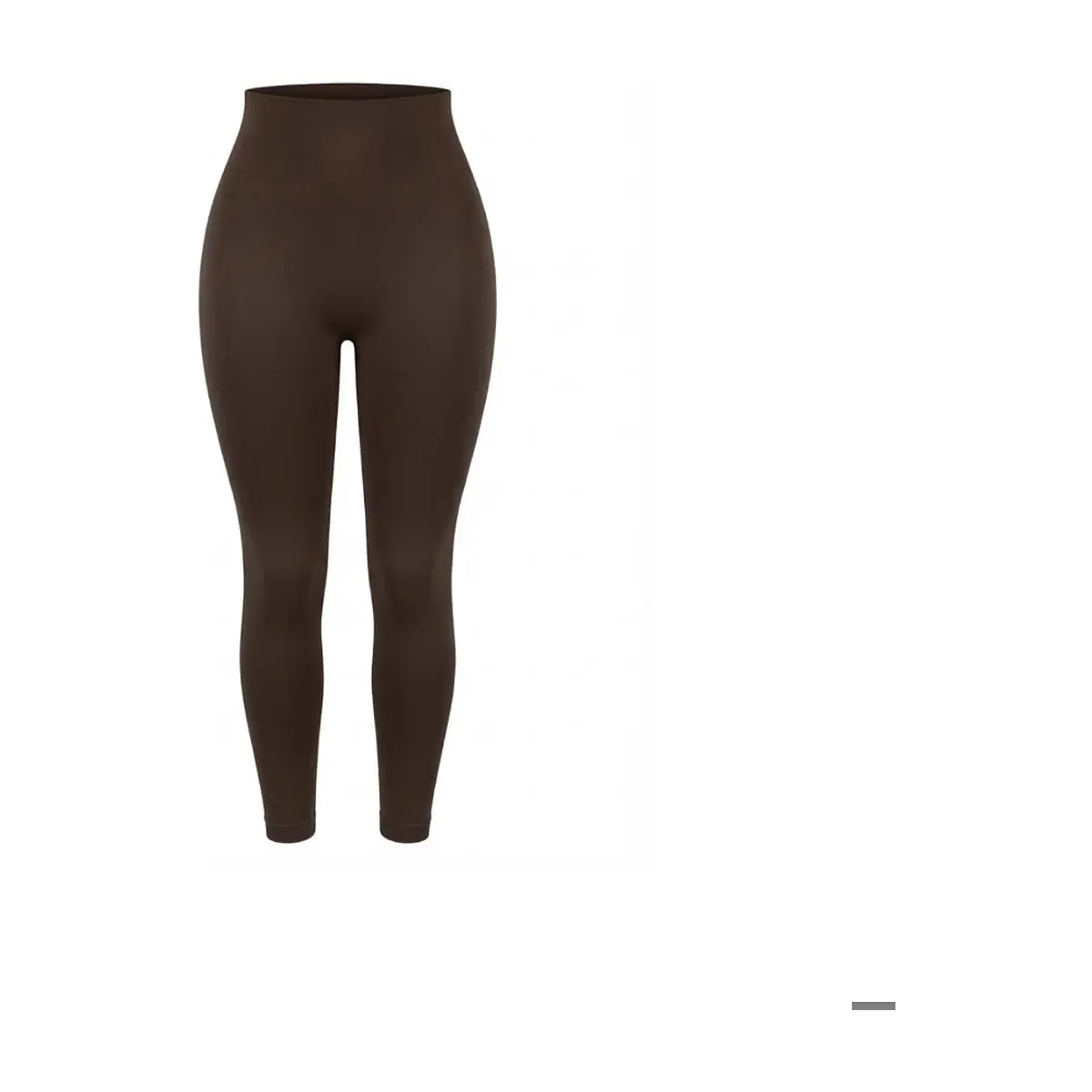 Licra larga de cintura alta color marrón oscuro Alby (Talla única)