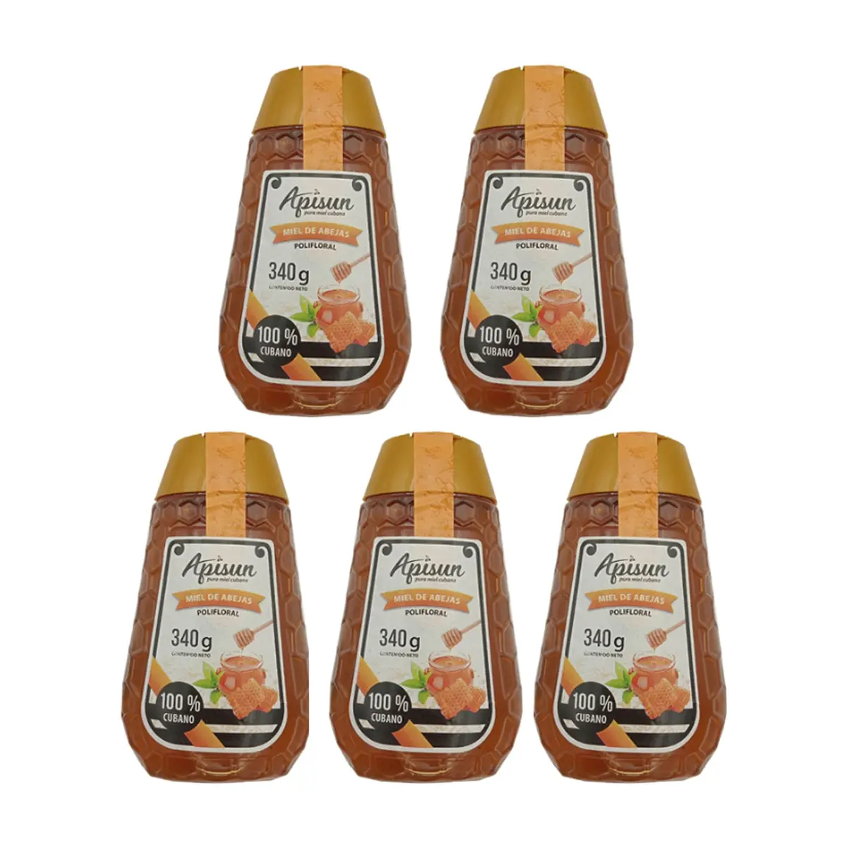 Miel de abejas Apisun (5 x 340 g / 11.9 oz)