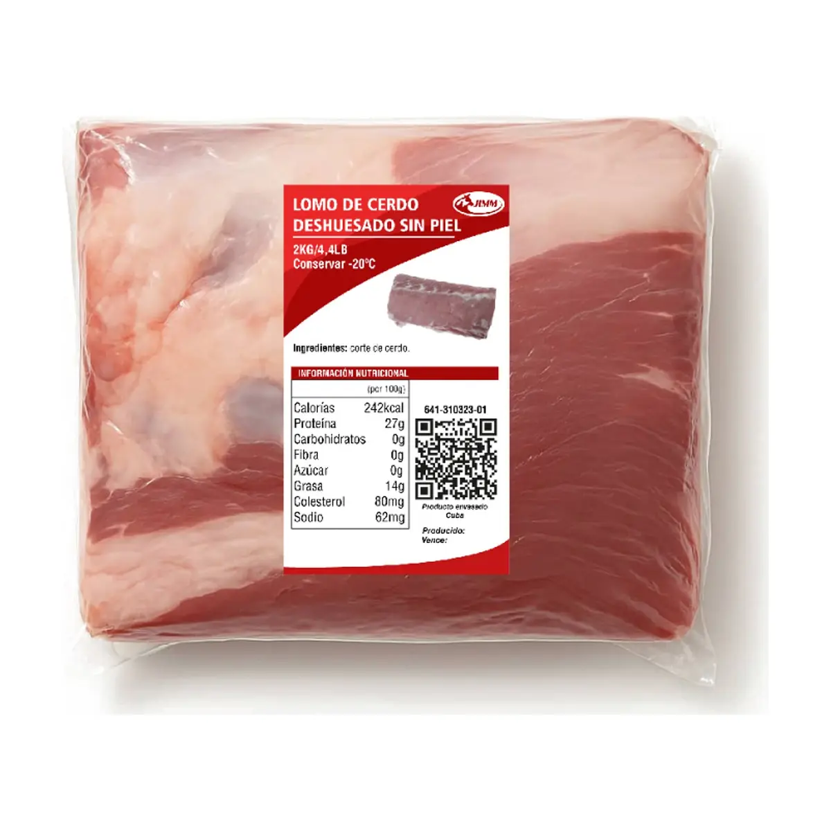 Lomo de cerdo deshuesado sin piel Jimm (2 kg / 4.4 lb)