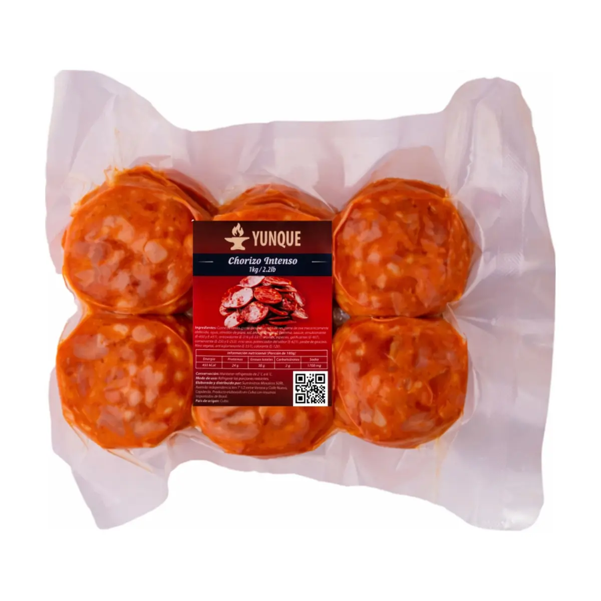 Chorizo intenso lasqueado Yunque (1 kg / 2.2 lb)
