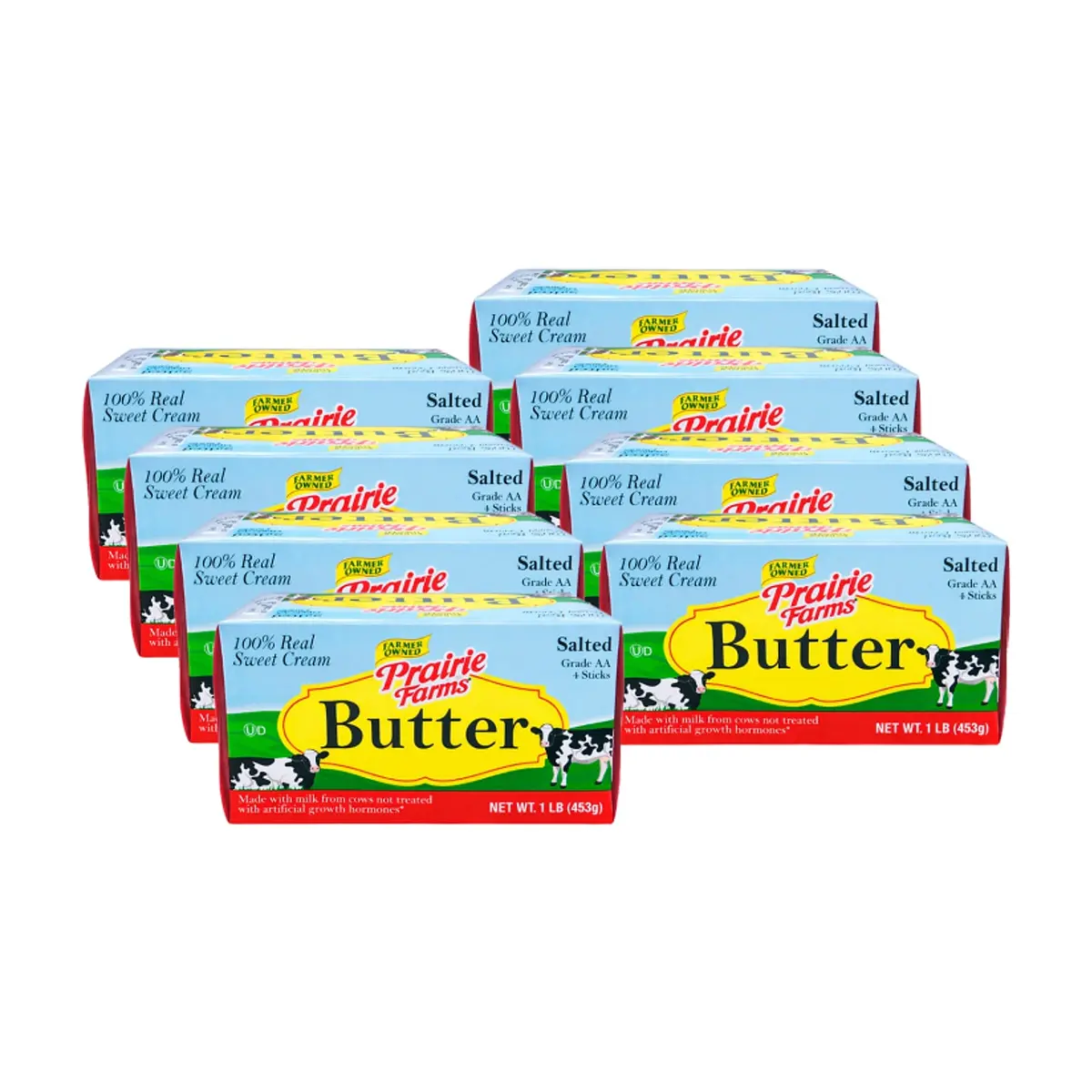 Mantequilla con sal Prairie Farms (8 x 453 g / 1 lb)
