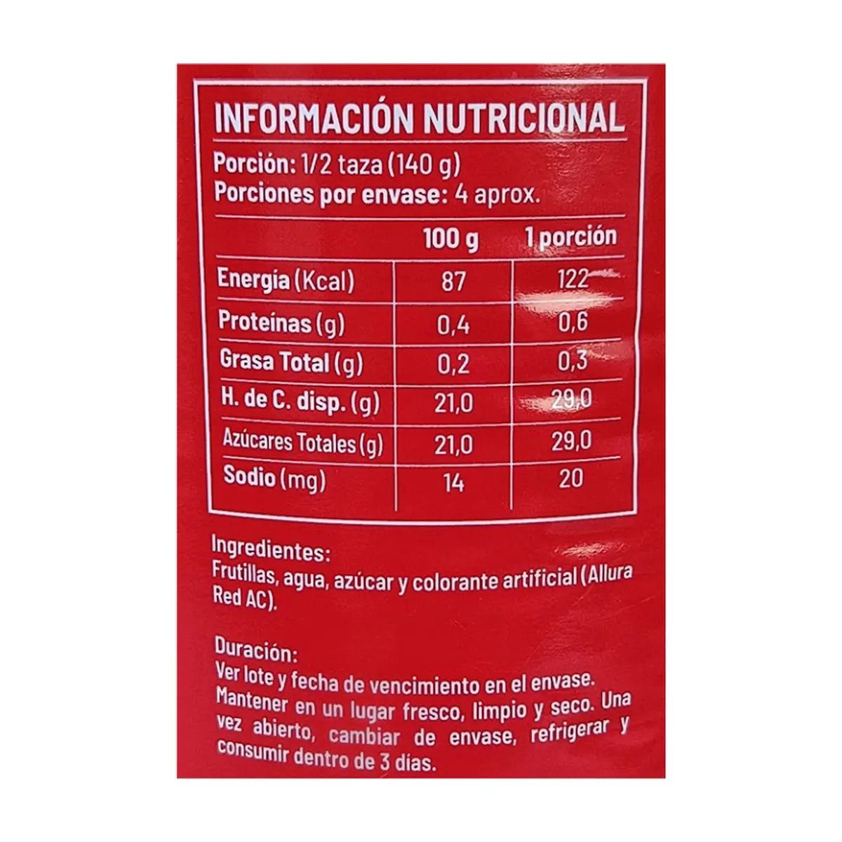 Frutillas enteras en almíbar Aconcagua (570 g / 1.25 lb) - Thumbnail 2