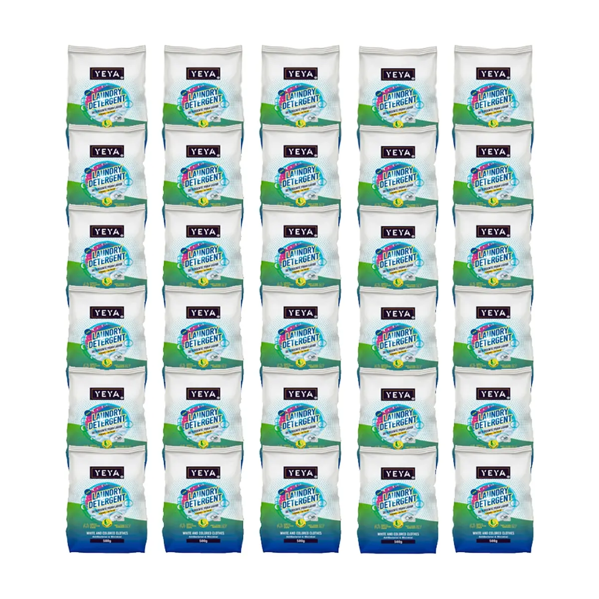 Detergente en polvo con aroma a limón YEYA (30 x 500 g / 1.1 lb) - Imagen 1