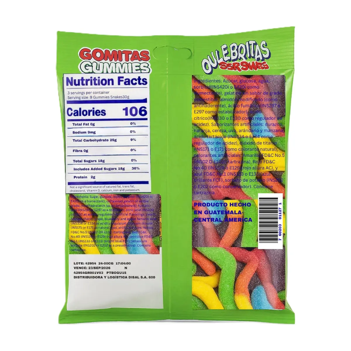 Gomitas de culebritas Guandy (100 g / 3.50 oz) - Thumbnail 2