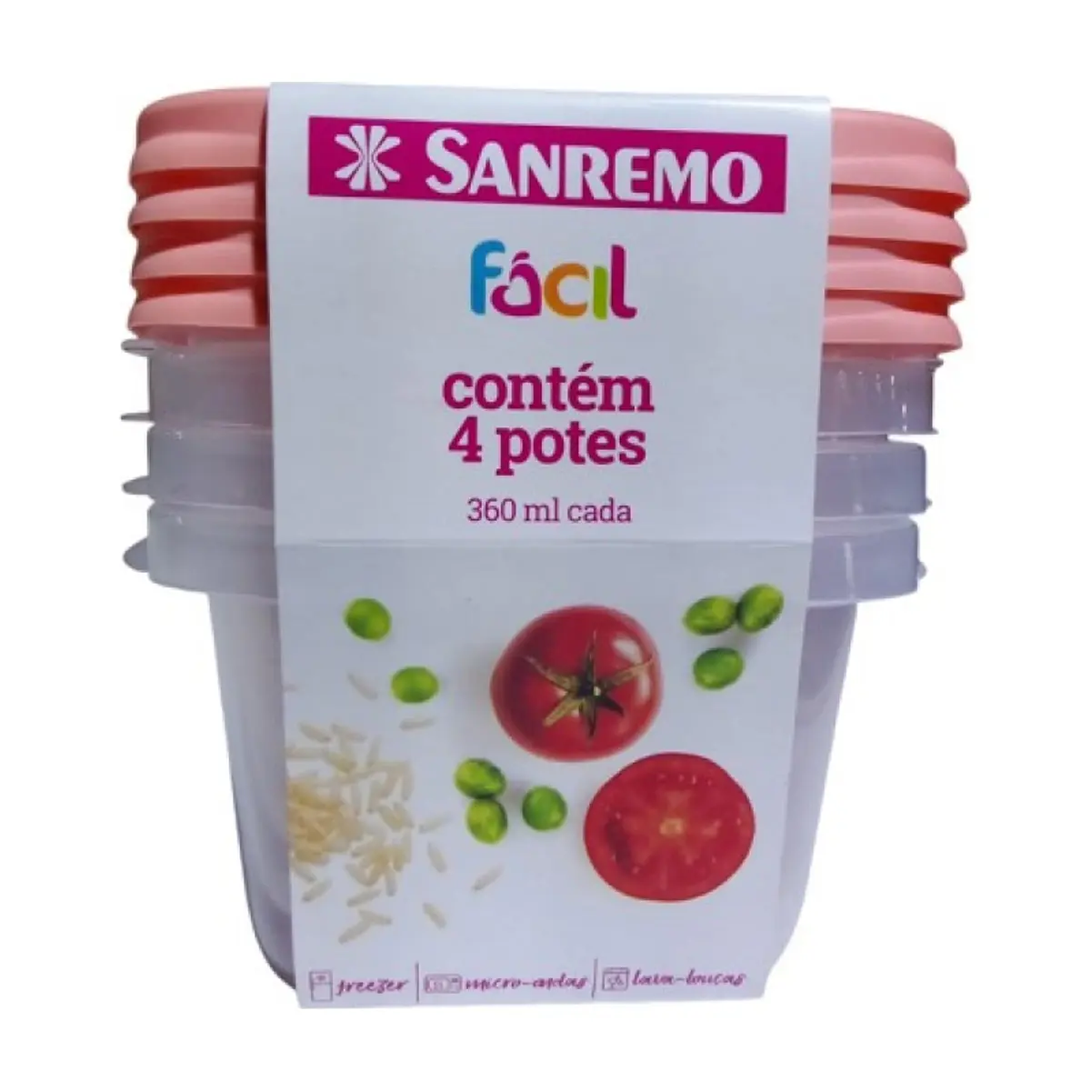 Conjunto de pozuelos plásticos Sanremo Ref: SR122/4C (4 x 360 ml)