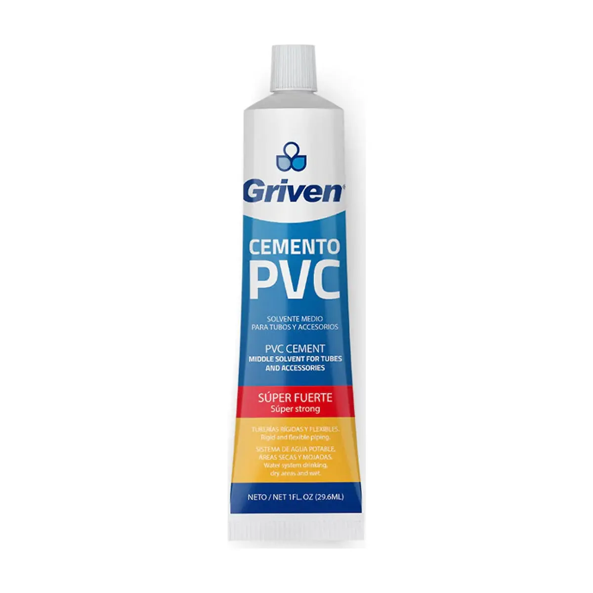 Cemento solvente para tuberías Griven (29.6 ml)