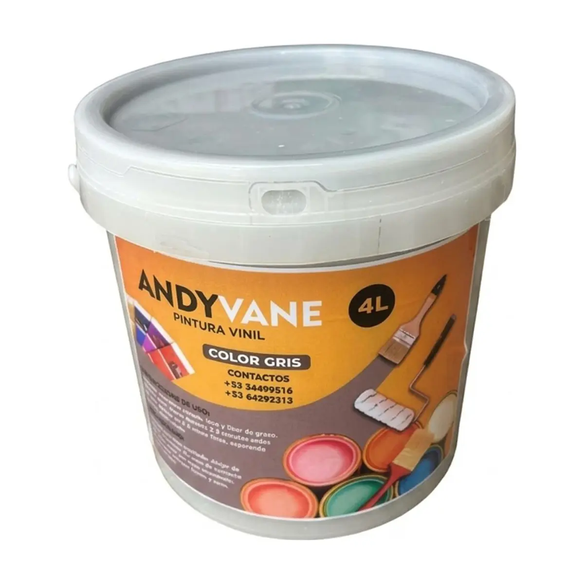 Pintura vinil color gris Andyvane (4 L)