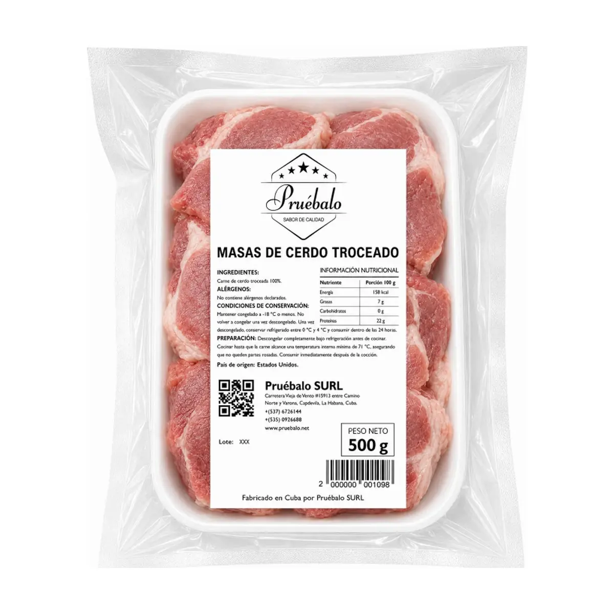 Carne de cerdo troceada Pruébalo (500 g / 1.1 lb) - Thumbnail 2