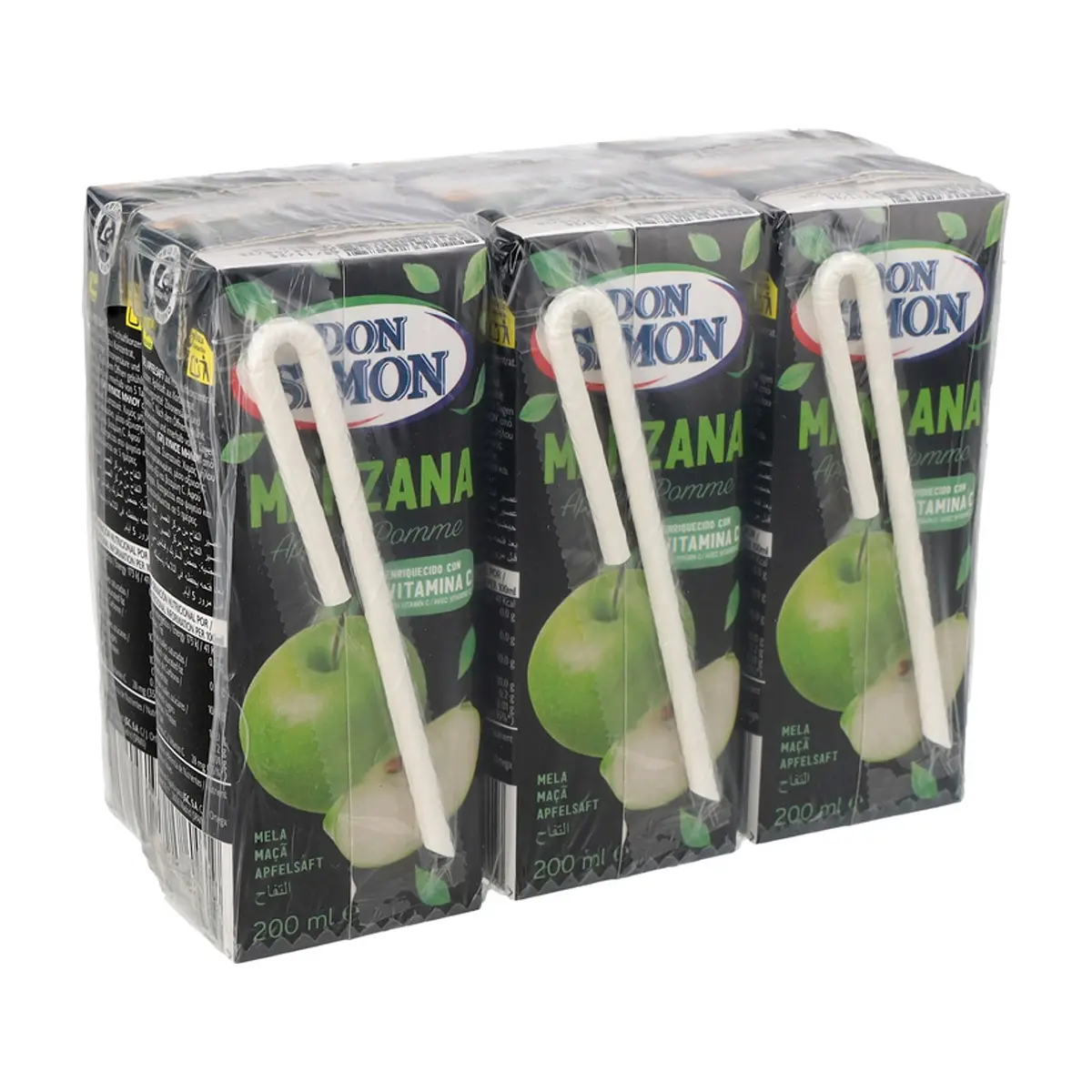 Zumo - jugo - de manzana enriquecido con vitamina C Don Simon (6 x 200 ml) - Miniatura 1