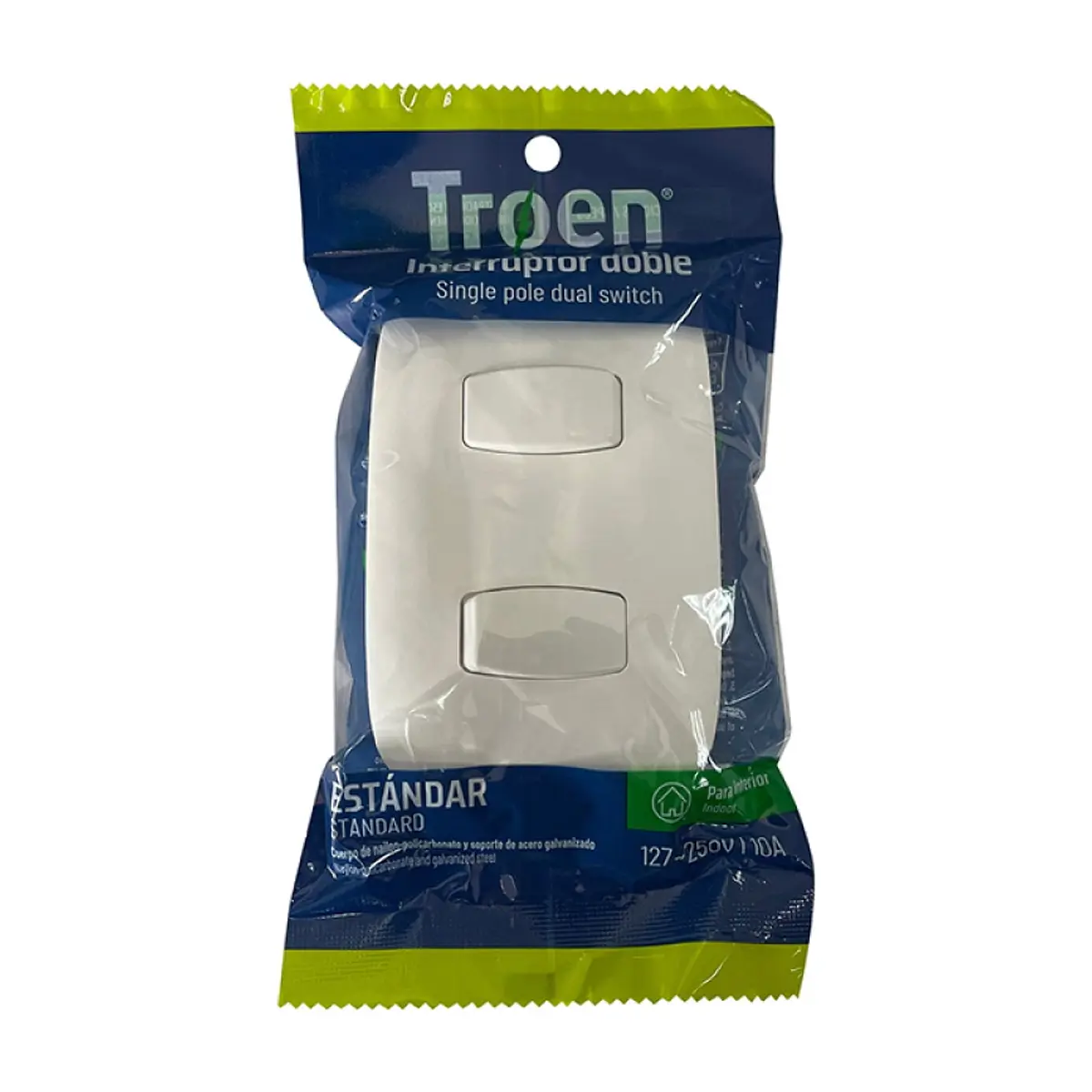 Interruptor doble de 10 A Troen