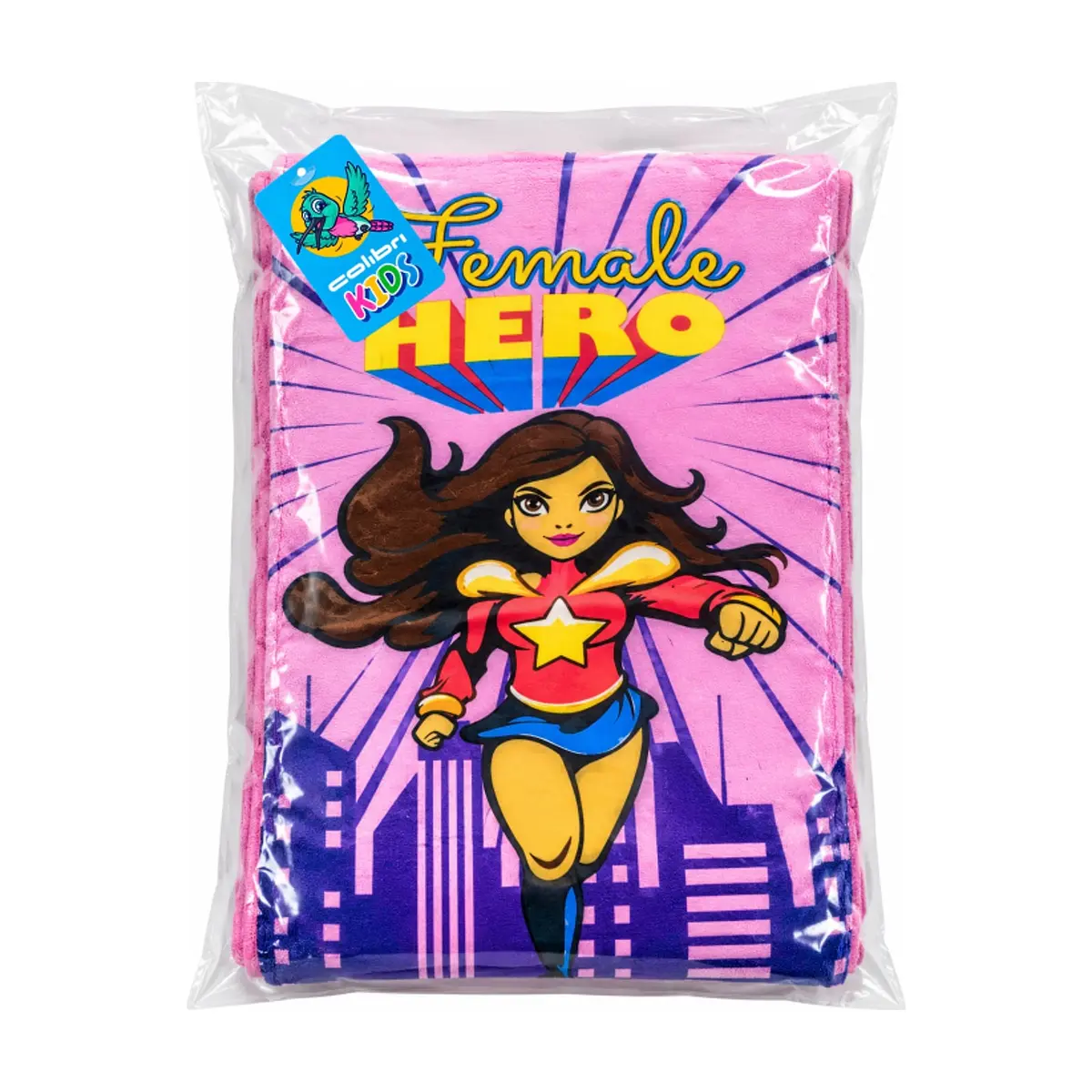 Toalla morada de heroína 70 cm x 140 cm Colibrí - Miniatura 2