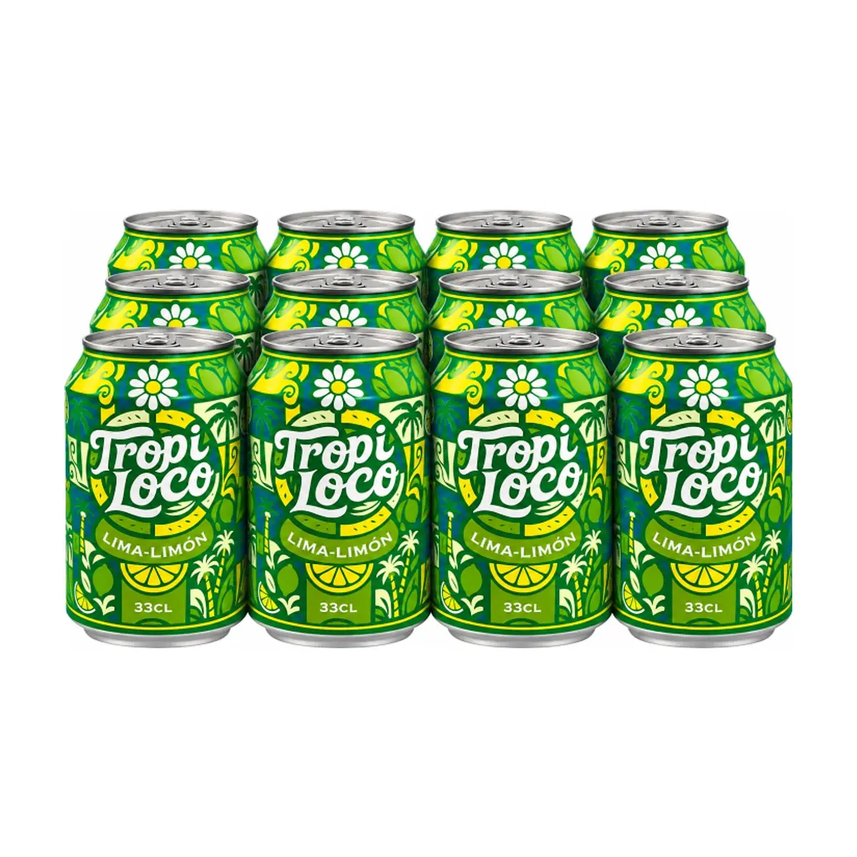 Refresco gaseado de lima-limón Tropi Loco (12 x 330 ml) - Miniatura 1