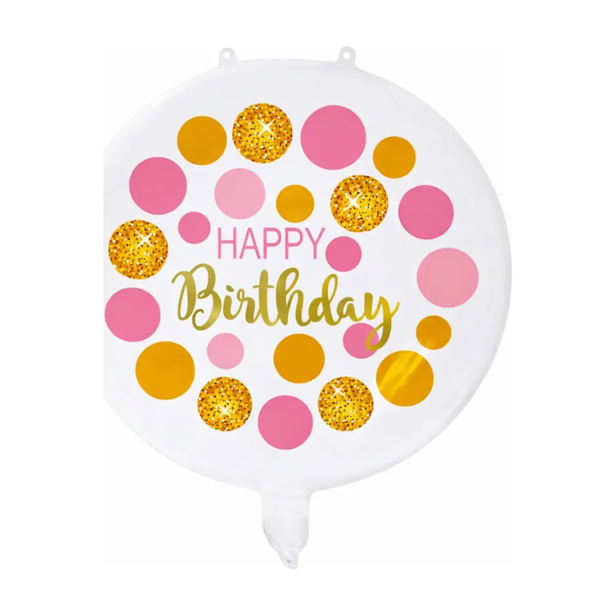Globo Happy Birthday con estampados dorados Ballon (18 pulgadas) - Thumbnail 3