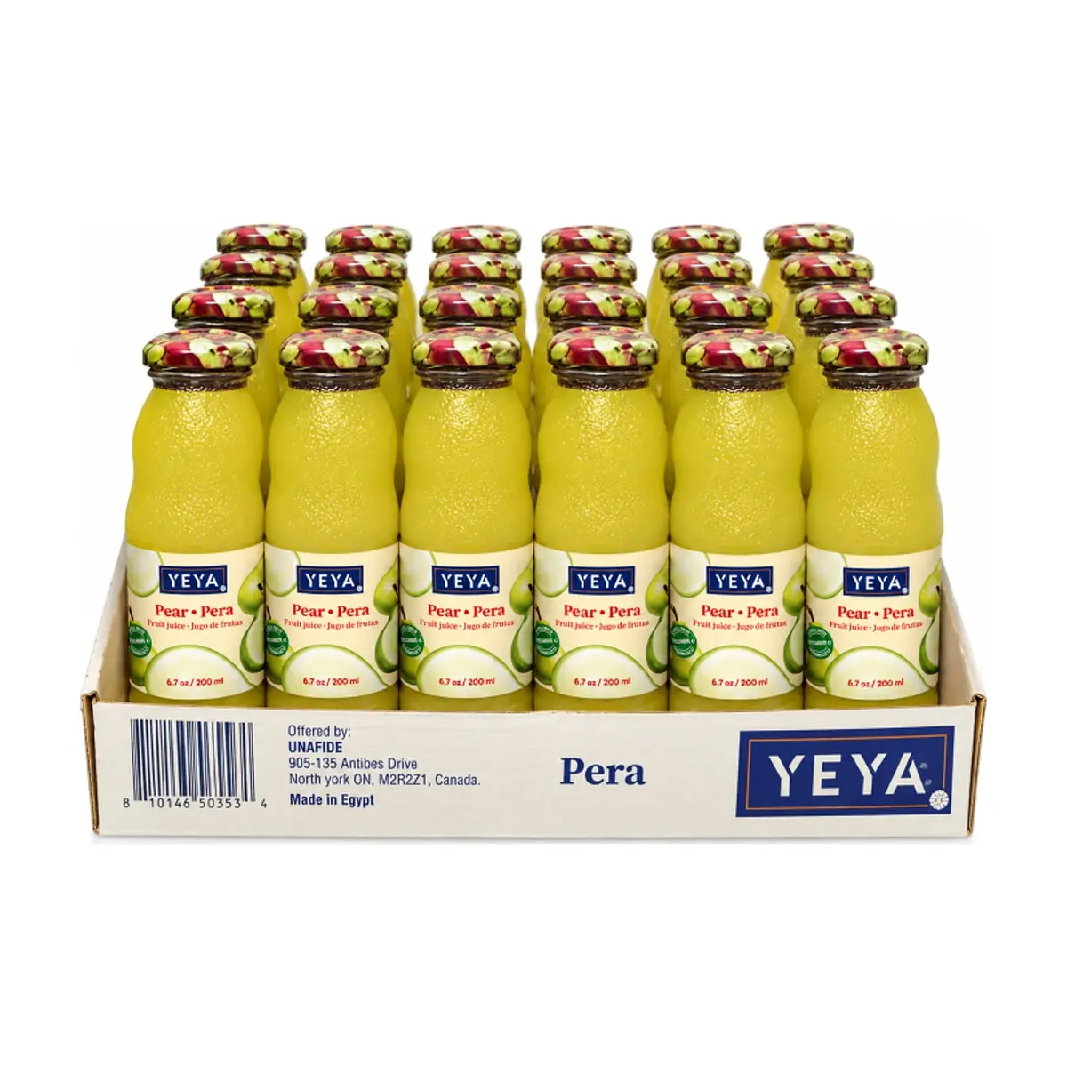 Jugo de frutas sabor pera YEYA (24 x 200 ml / 6.7 oz)