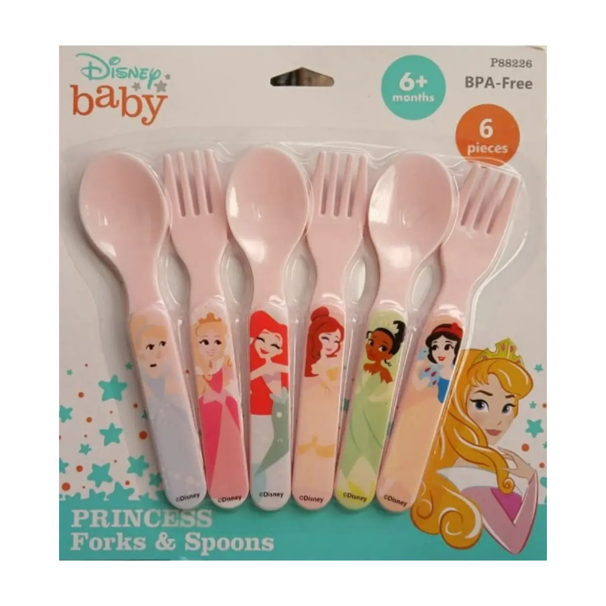 Juego de 6 piezas de cubiertos para bebes Disney Baby