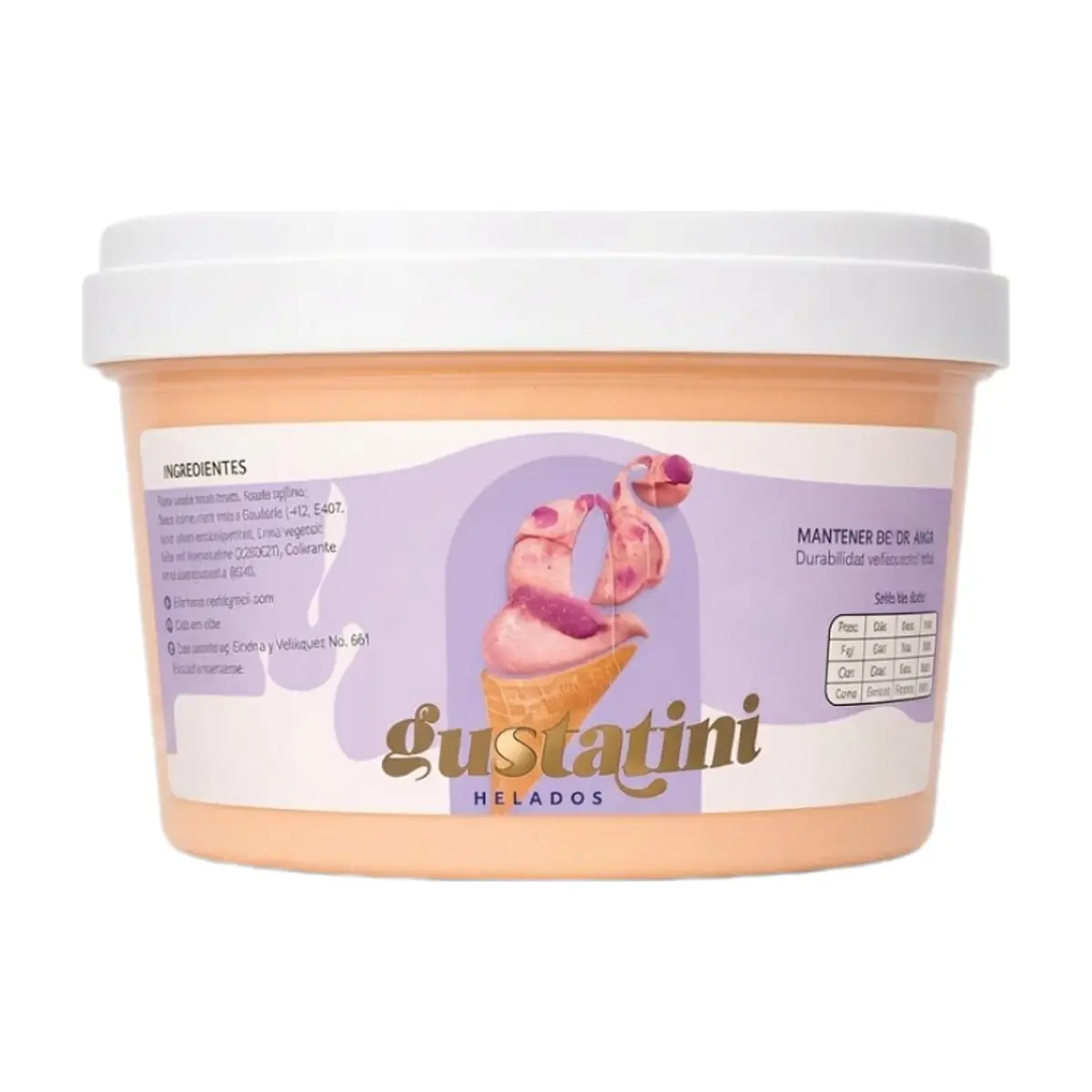 Helado de naranja-piña Gustatini (500 ml)