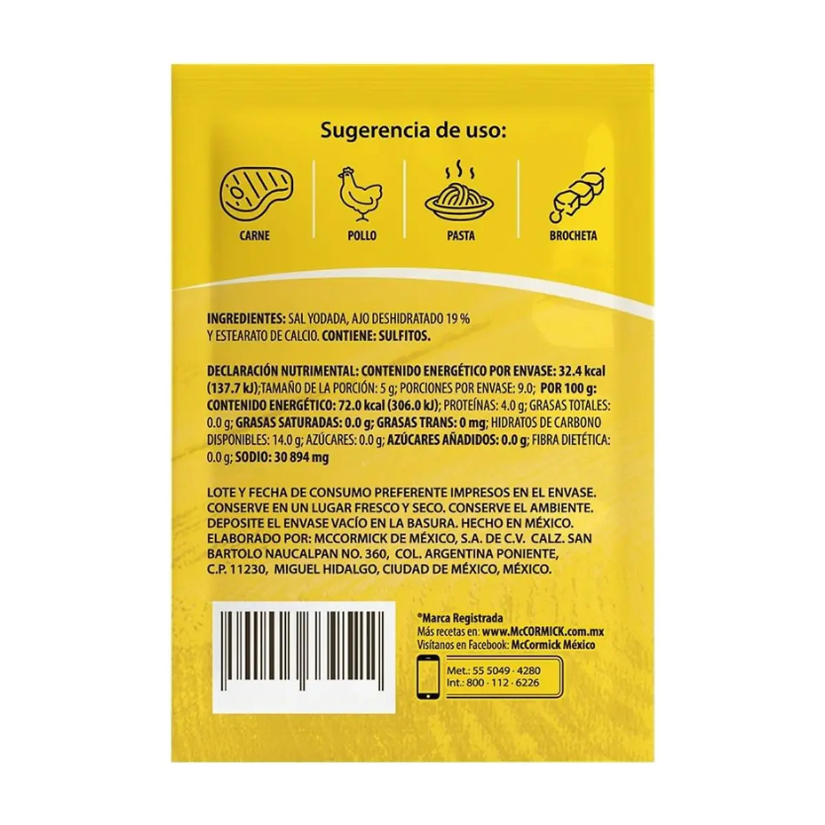 Sal con ajo McCormick (45 g / 1.6 oz) - Thumbnail 2