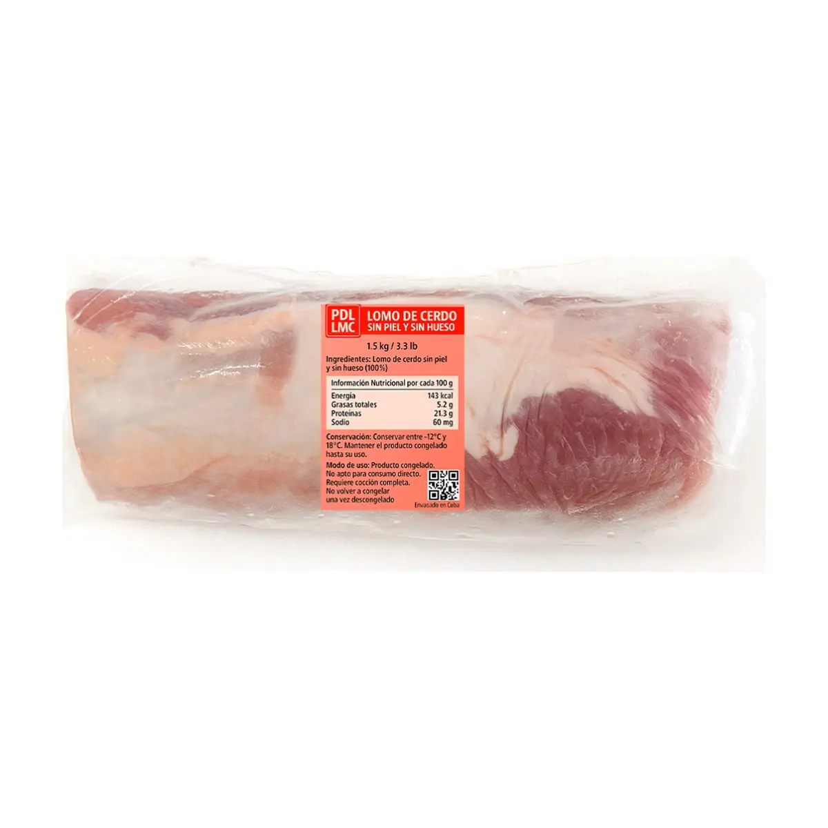 Lomo de cerdo sin piel y sin hueso PDL LMC (1.5 kg / 3.3 lb) - Thumbnail 3