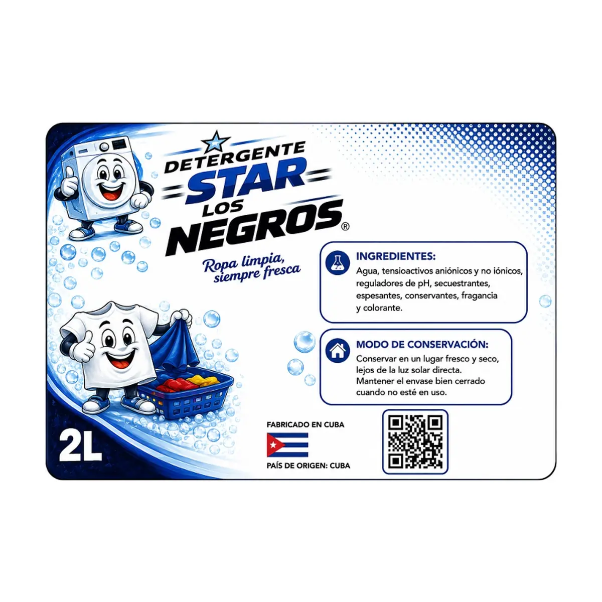 Detergente líquido para ropa Star Los Negros (2 L) - Thumbnail 2