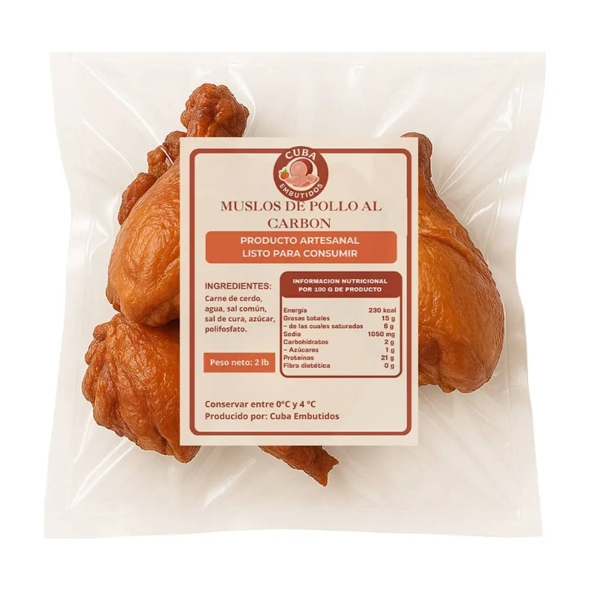Muslos de pollo al carbón Cuba Embutidos (907 g / 2 lb) - Thumbnail 2