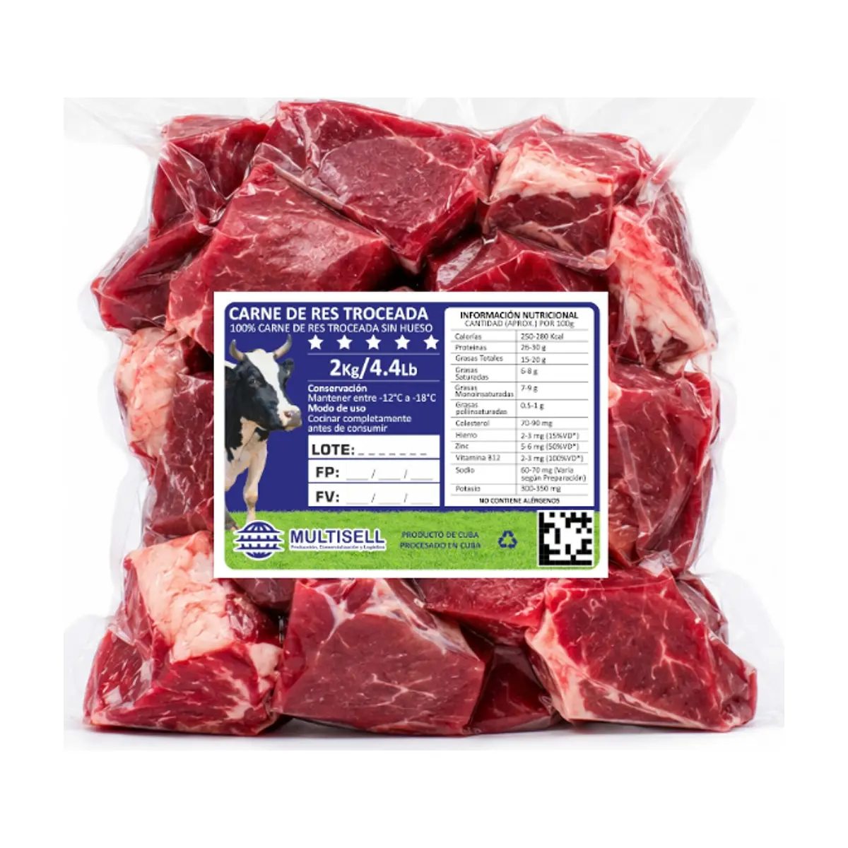 Carne de res troceada Multisell (2 kg / 4.4 lb) - Thumbnail 2
